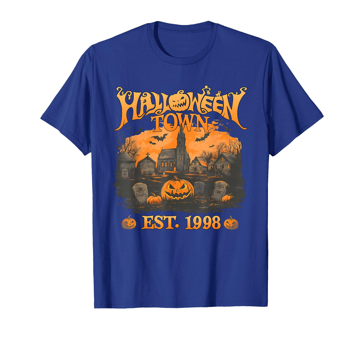 Halloween Town Est 1998 Vintage Spooky Pumpkin Ghost Gifts T-Shirt