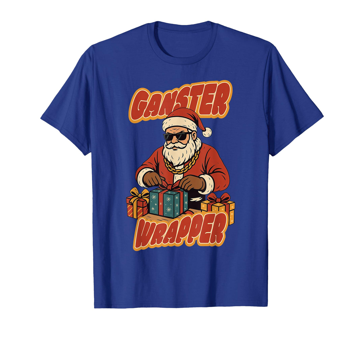 Gangster Wrapper Cool Hiphop Santa Claus Christmas T-Shirt
