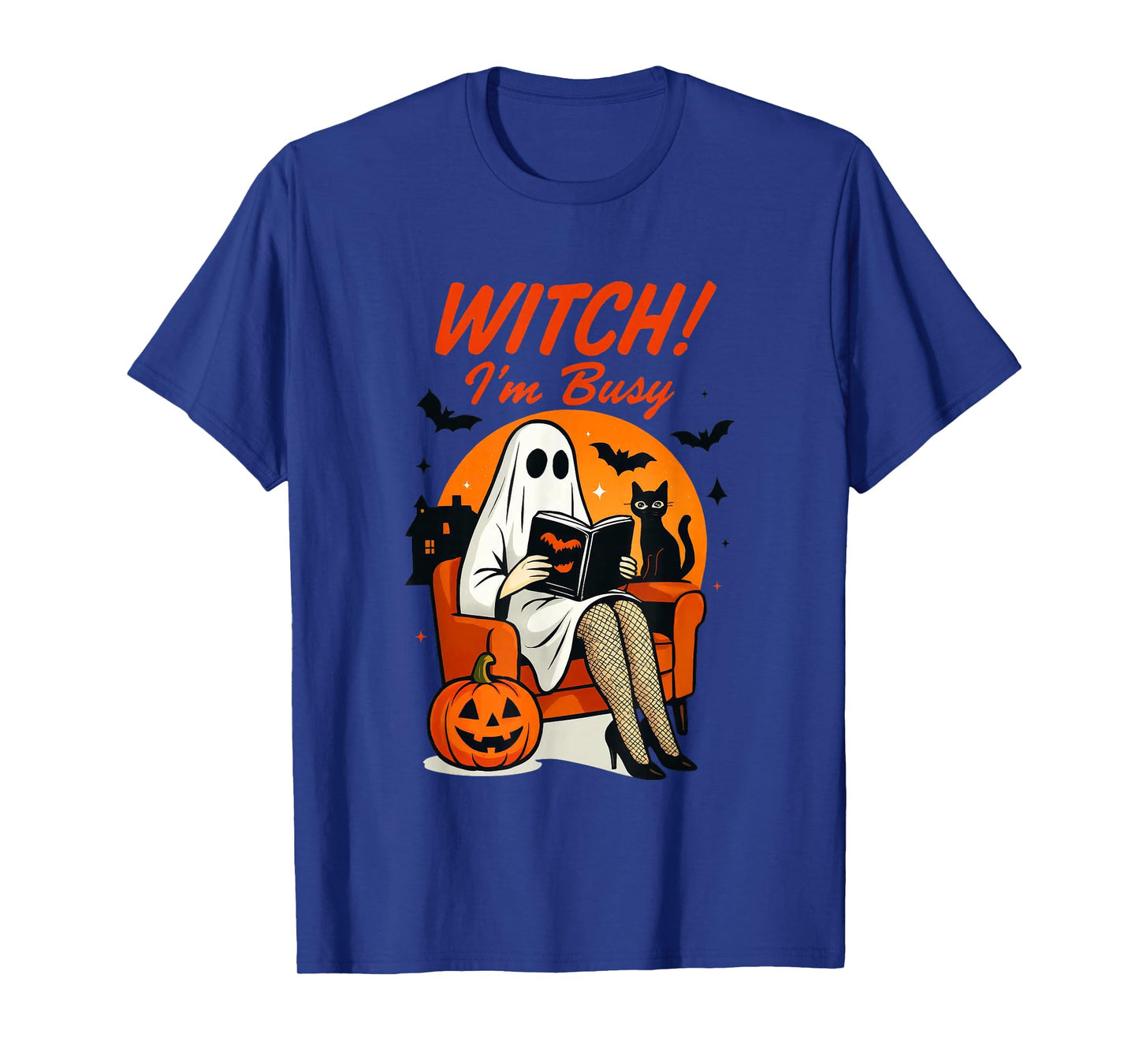 Witch I'm Busy Halloween Ghost Reading Fun T-Shirt