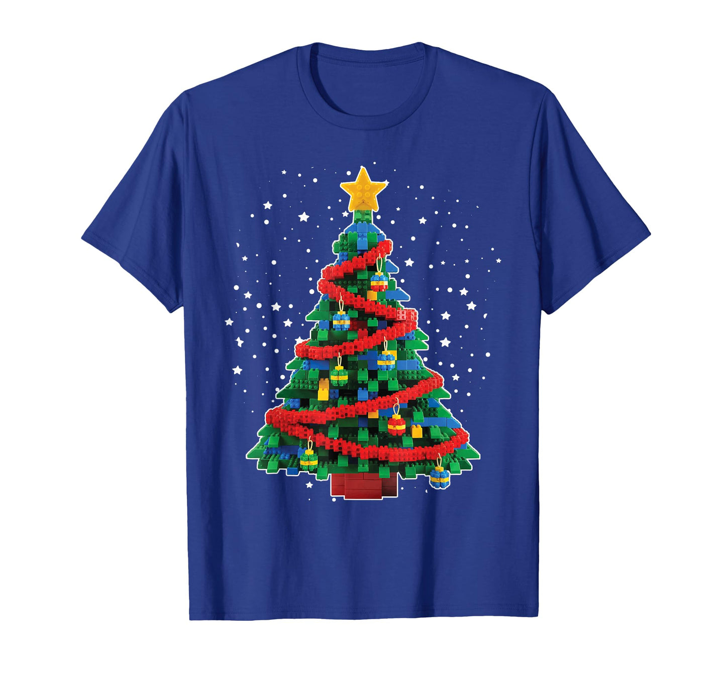 Christmas Tree Block Building Builder Brick Christmas T-Shirt