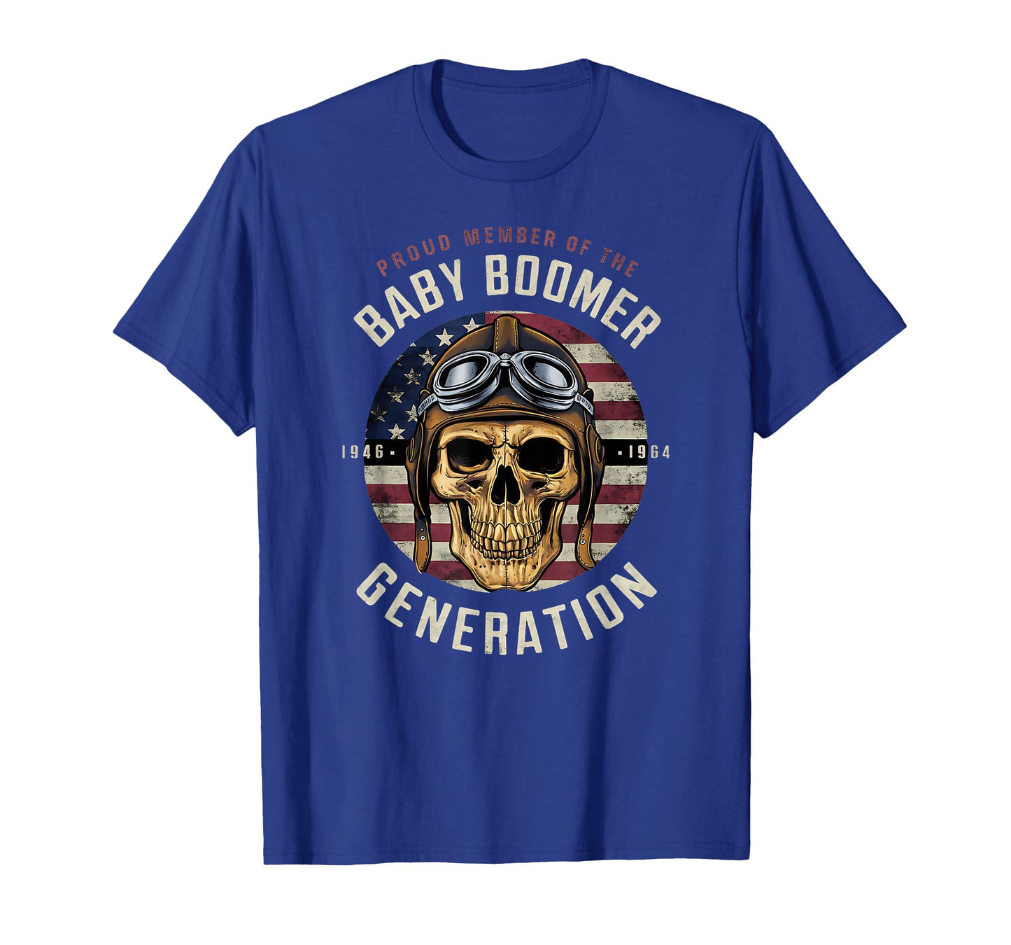 Baby Boomer Skull Patriotic T-Shirt Gifts 1946-1964 T-Shirt