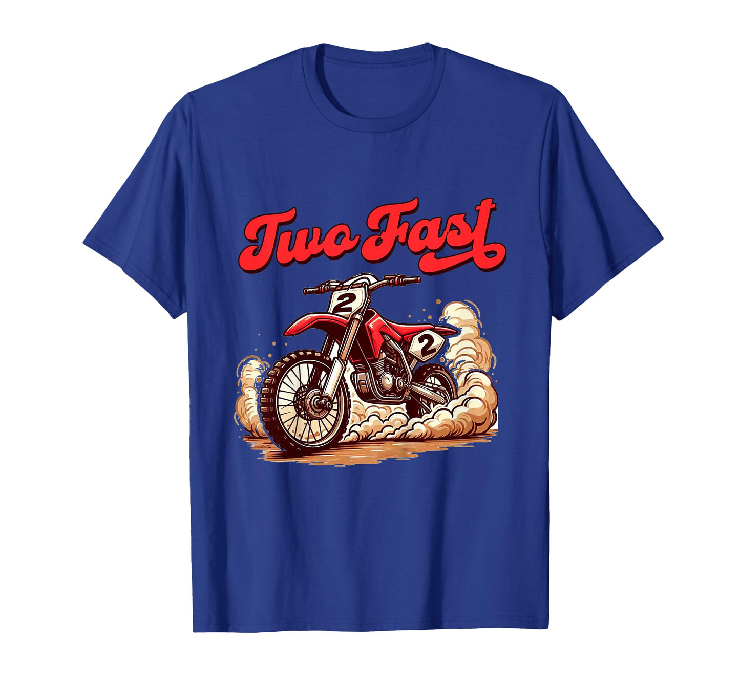 Kids 2nd Birthday Baby Boy 2 Year Old Birthday Two Fast Dirt Bike T-Shirt