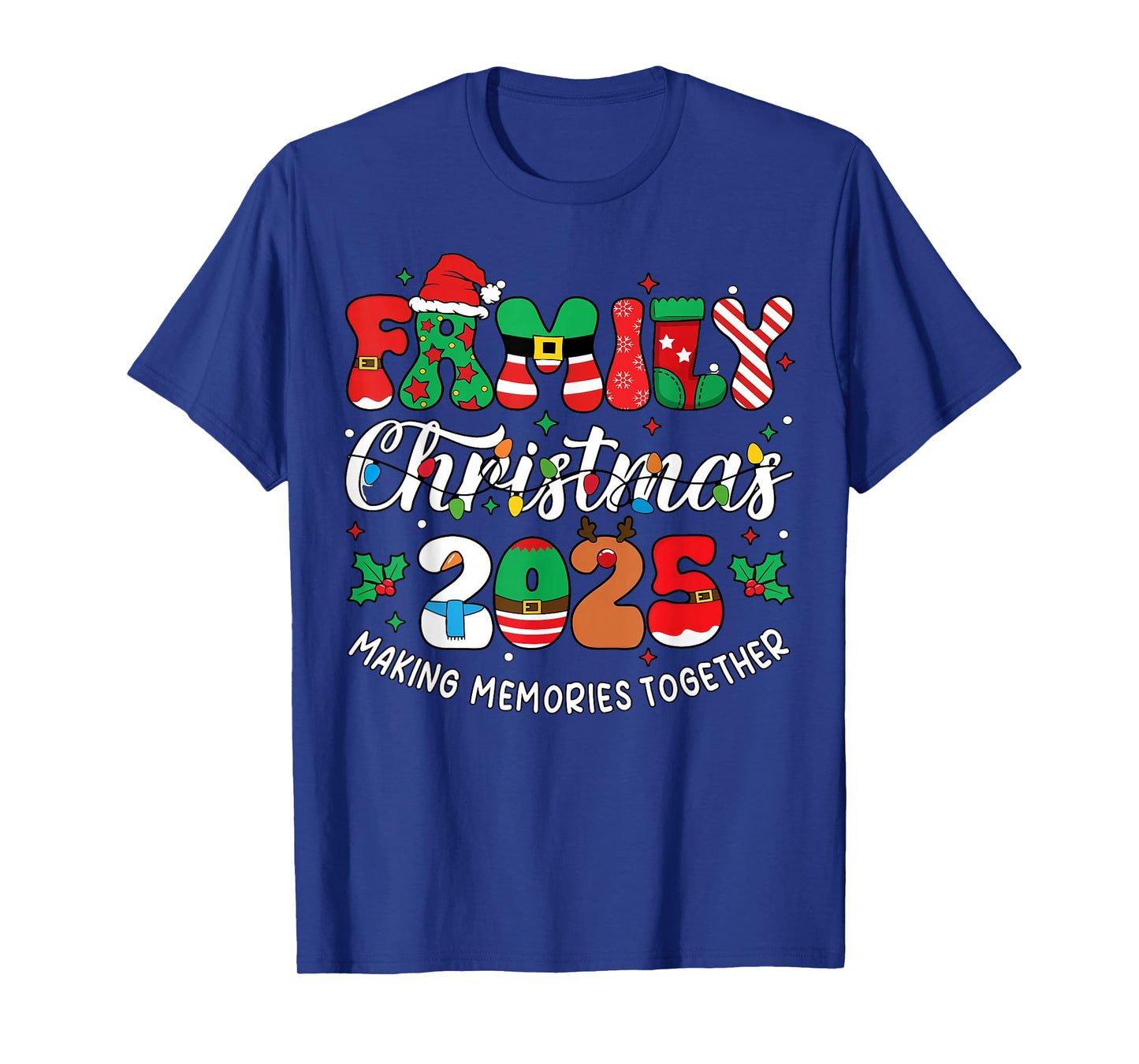 Family Christmas 2025 Matching Outfit Xmas Squad Santa Group T-Shirt