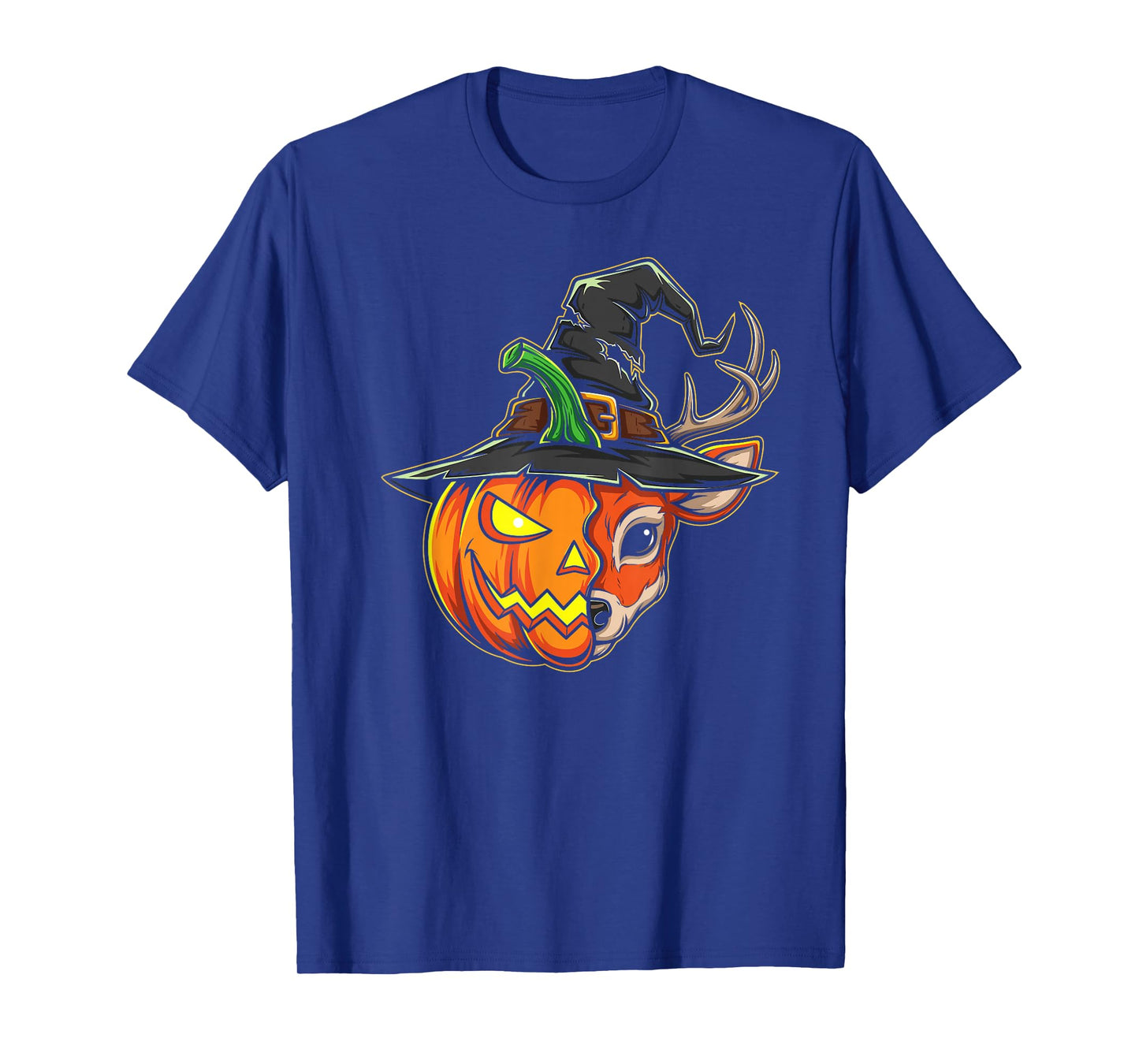Deer Pumpkin Jack O Lantern Halloween Kids Mens Womens T-Shirt