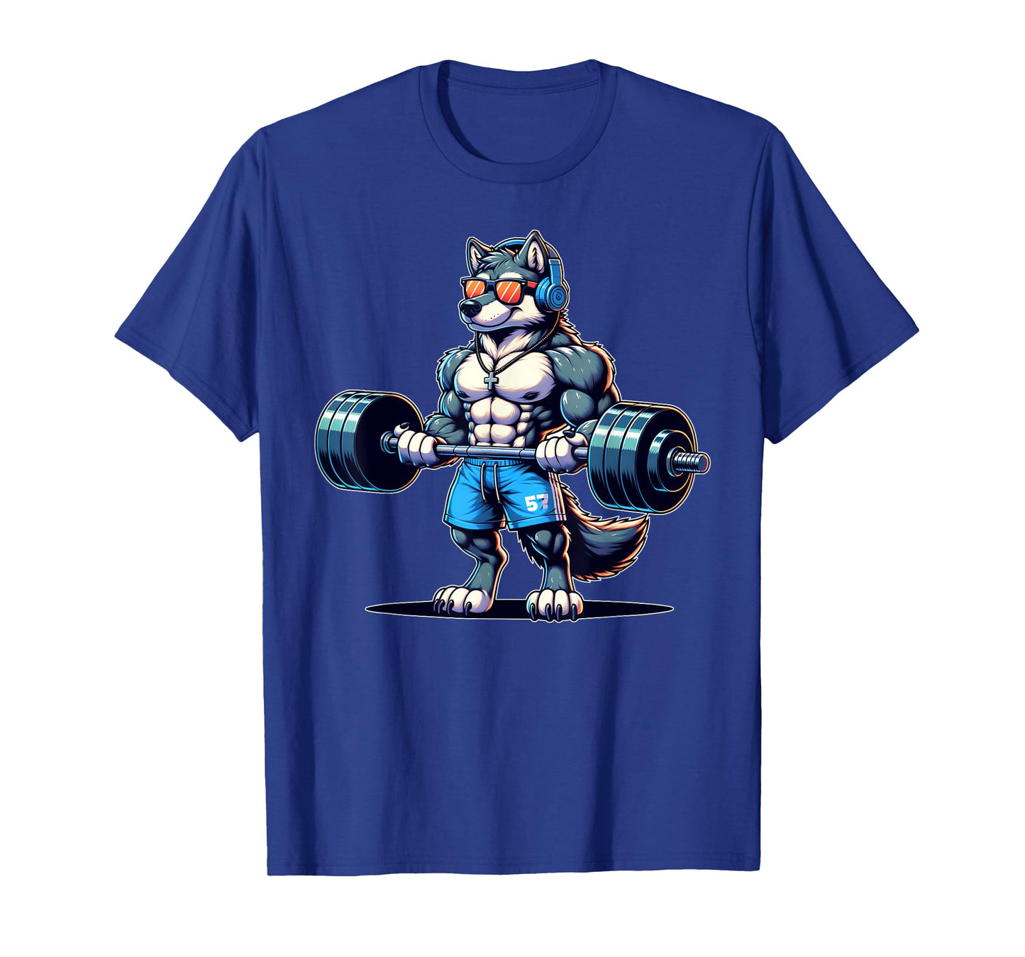 Wolf Funny Gym Weightlifting Bodybuilder Fitness Workout T-Shirt