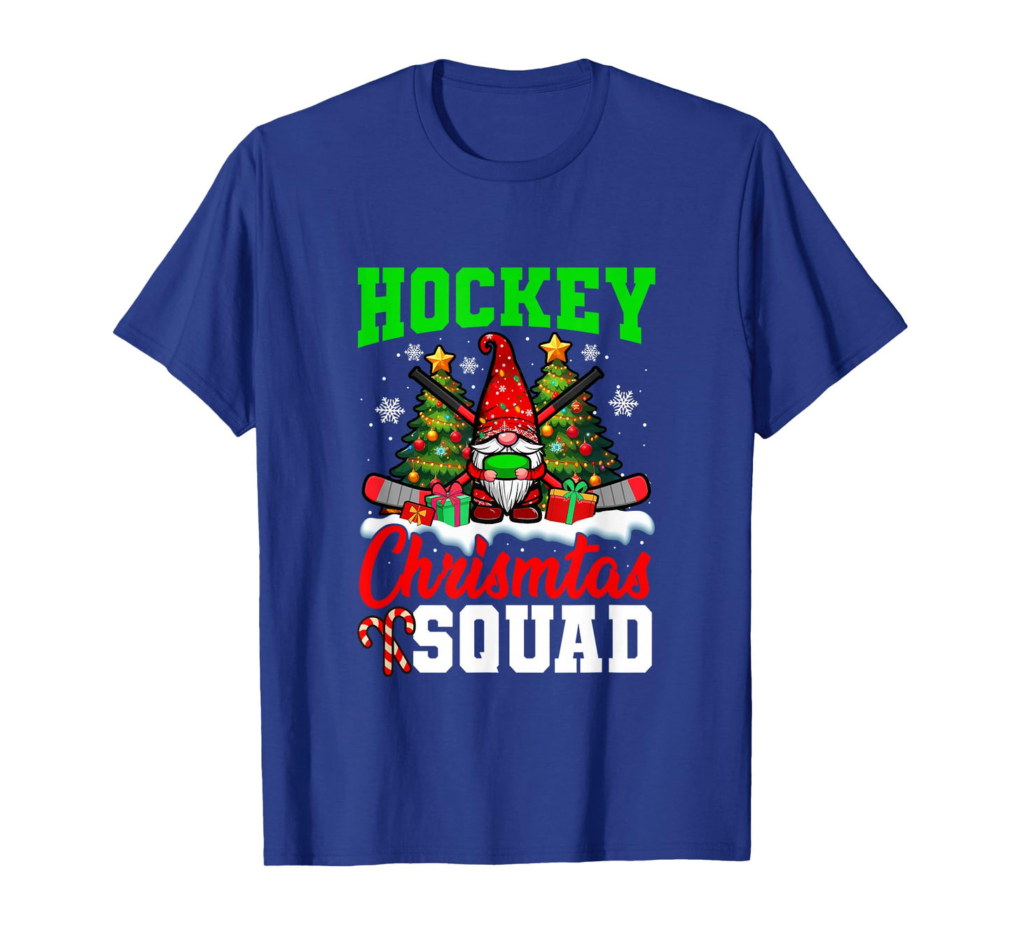 Hockey Christmas Squad Player Costume Gnome Lover Kids T-Shirt