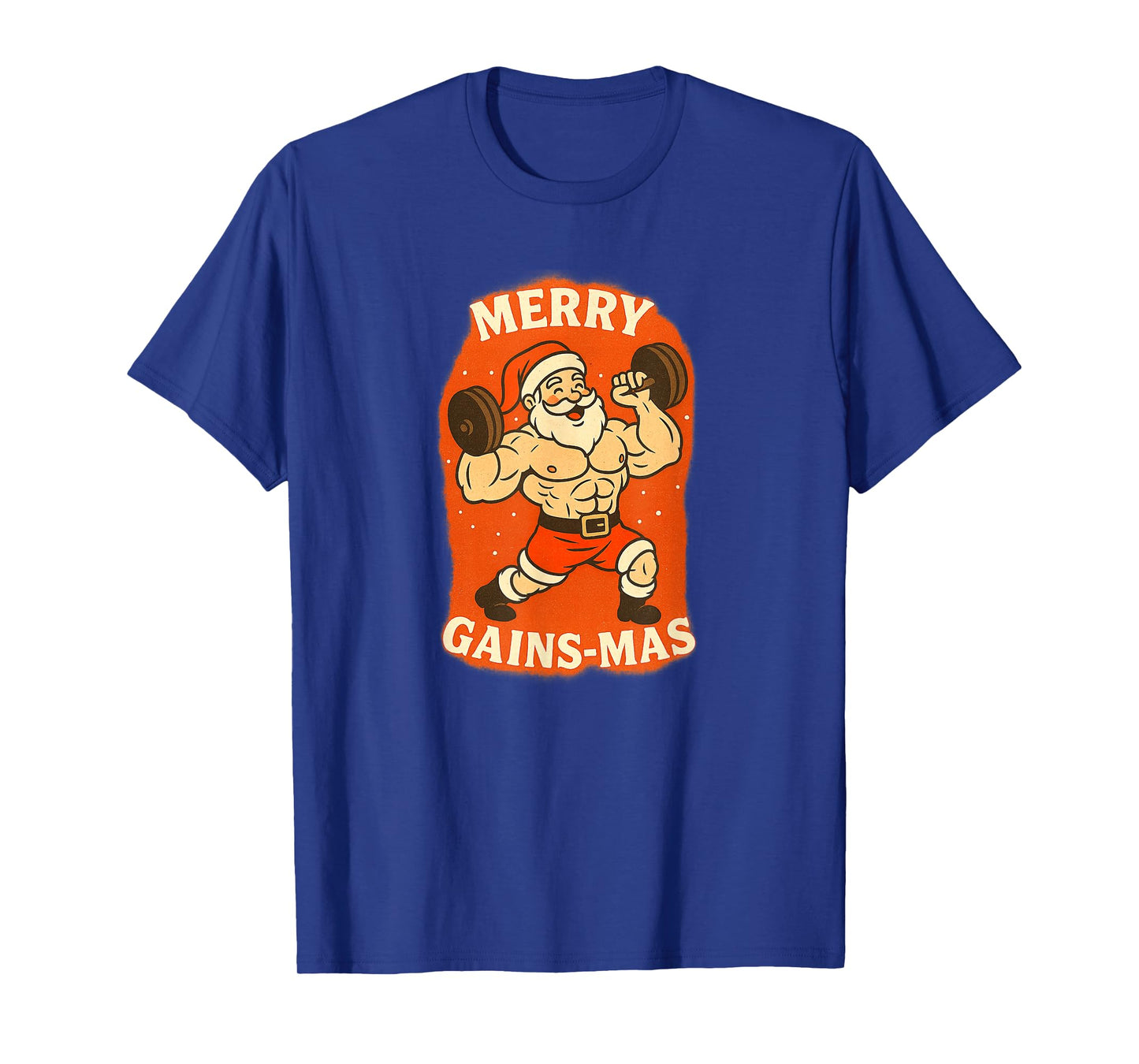 Funny Christmas Holiday Santa Workout Design Gym T-Shirt
