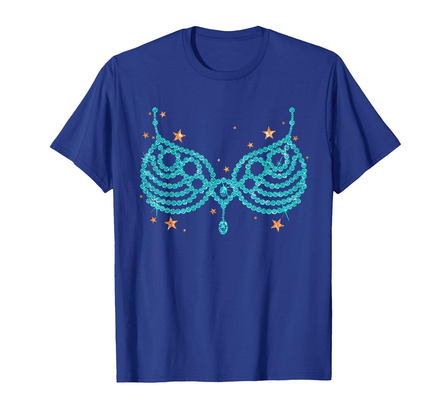 Halloween Turquoise Bra Music Show Fans Girl Women Costume T-Shirt