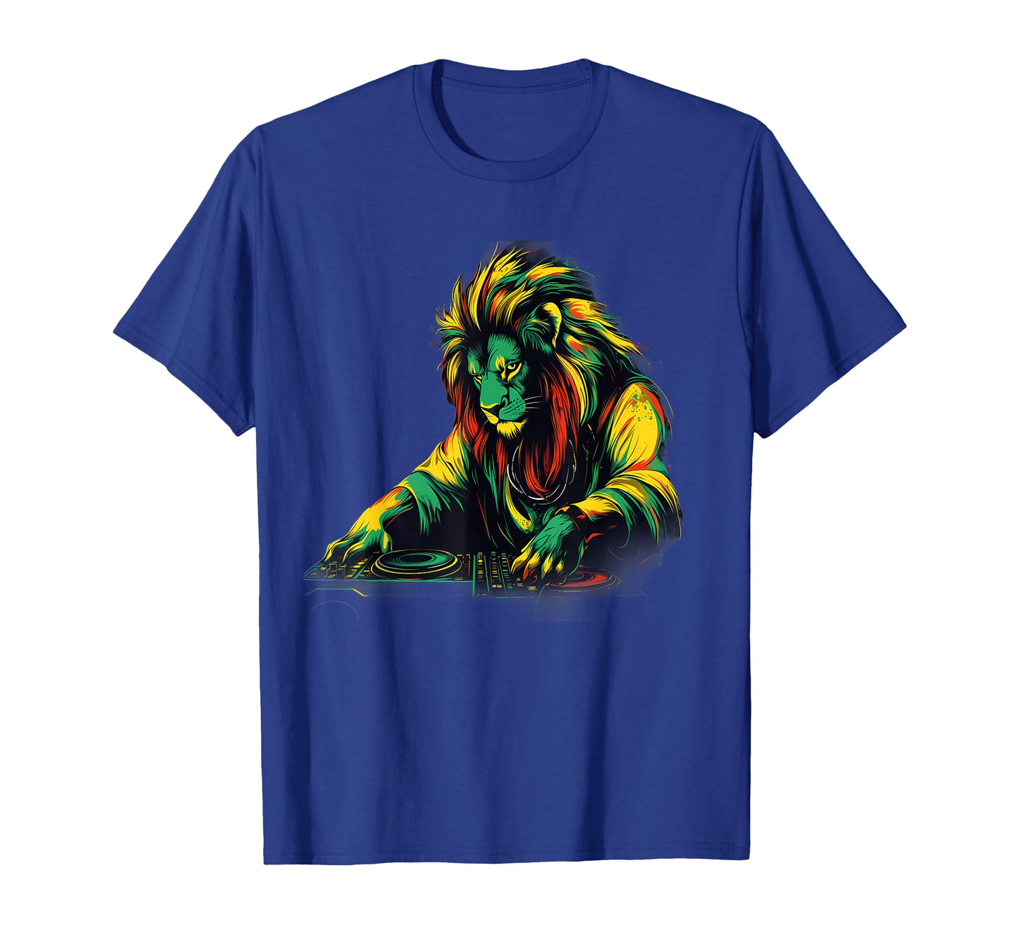 Rasta Reggae Music Headphones Rastafari Lion Of Judah T-Shirt
