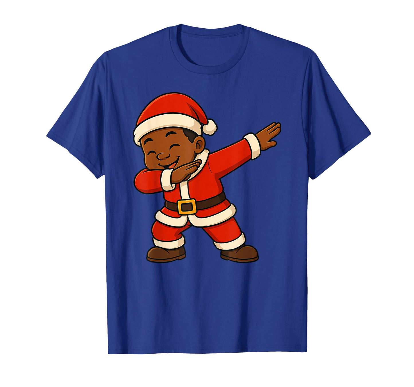 Funny Black Kid Xmas Merry Christmas Santa Dabbing Boys Girl T-Shirt