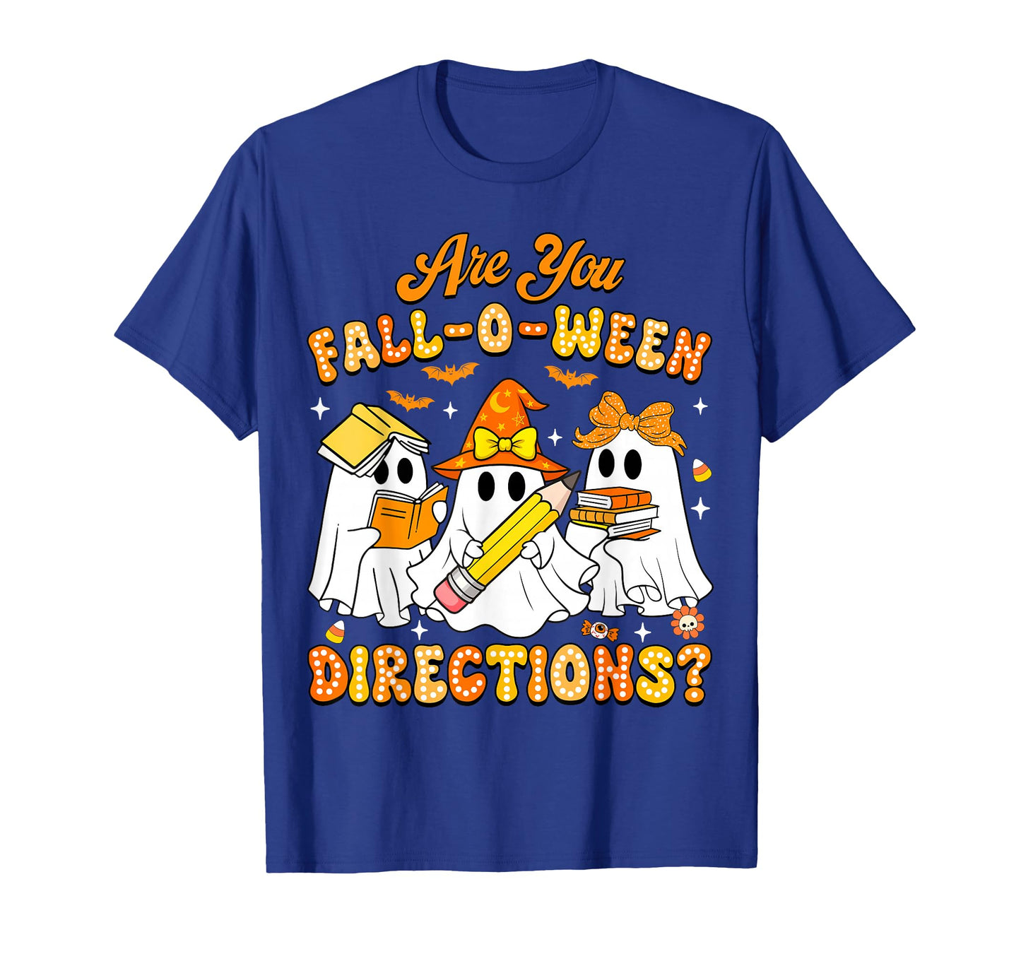 Groovy Halloween are You Fall O Ween Directions Teacher Kids T-Shirt