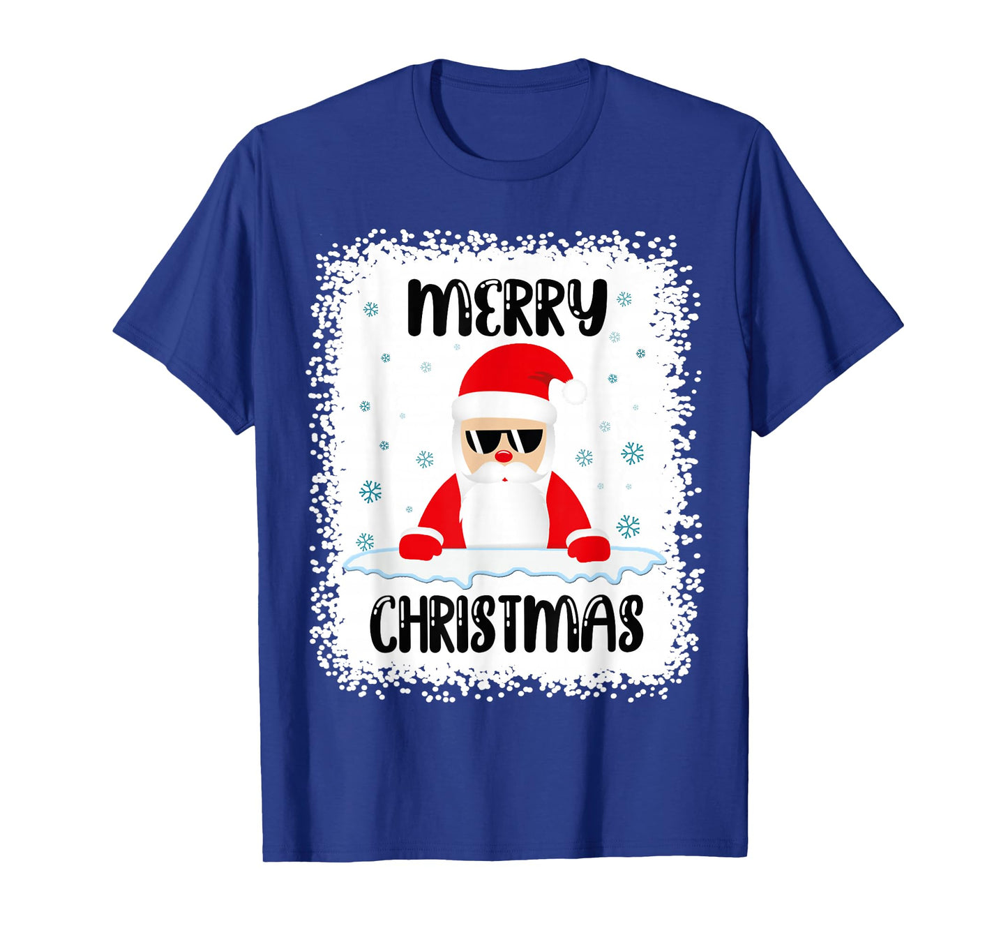 Funny Santa Claus Merry Christmas Bleached Christmas Santa T-Shirt