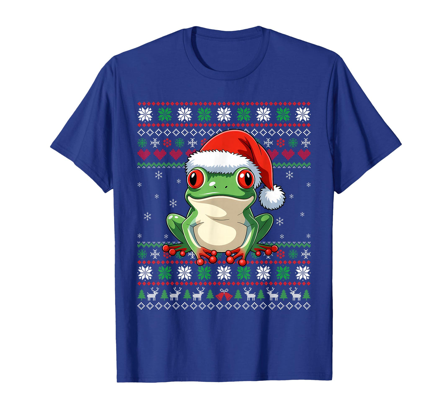 Frog Ugly Christmas Santa Hat Xmas Kids Boys Girls T-Shirt