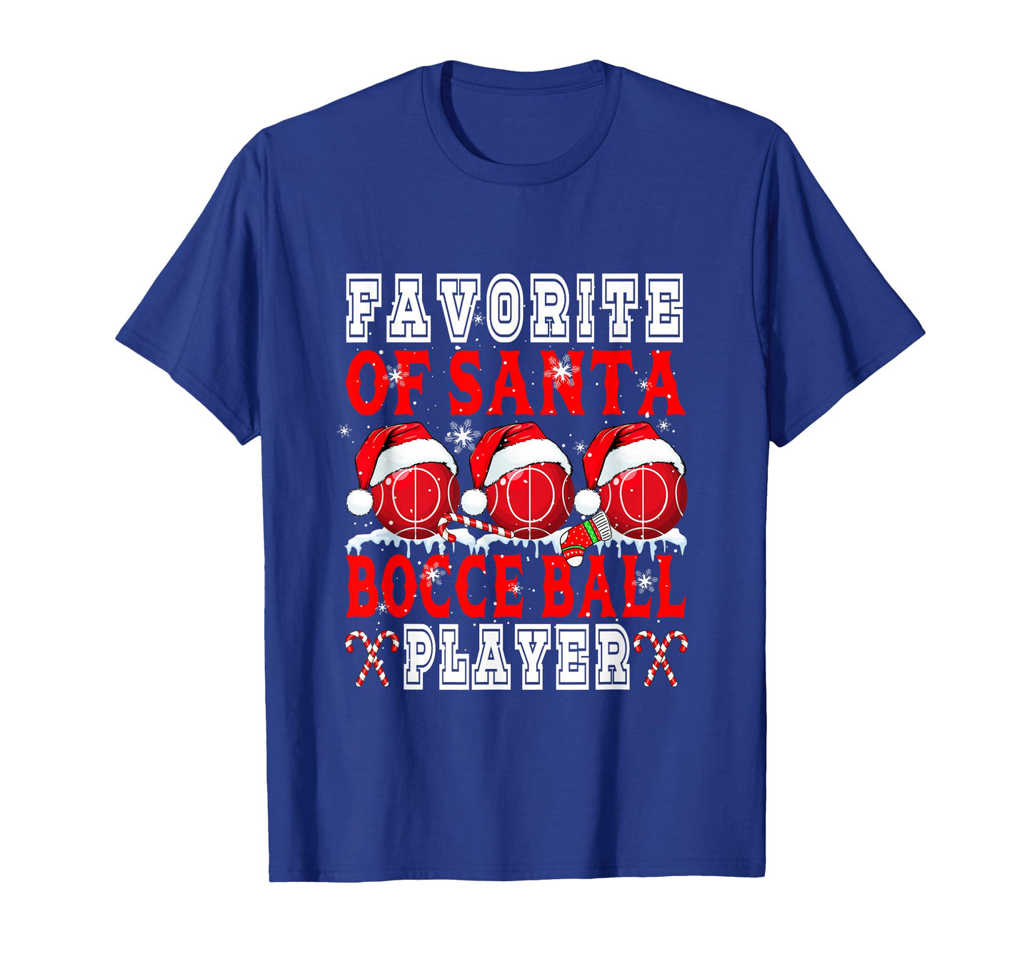 Favorite of Xmas Santa Funny Bocce Ball Player Matching Team T-Shirt
