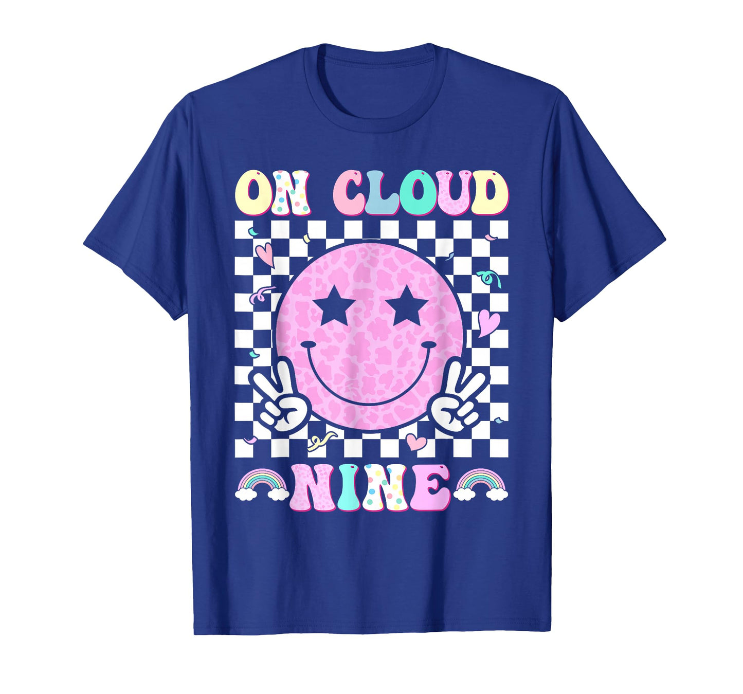 Groovy On Cloud Nine Bday 9th Birthday Girl 9 Year Old T-Shirt
