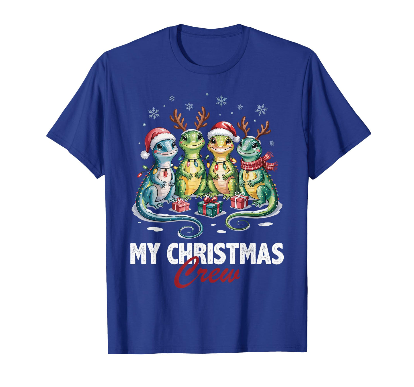 Lizard Christmas Crew Cute Pet Lovers Funny Holiday Pajama T-Shirt