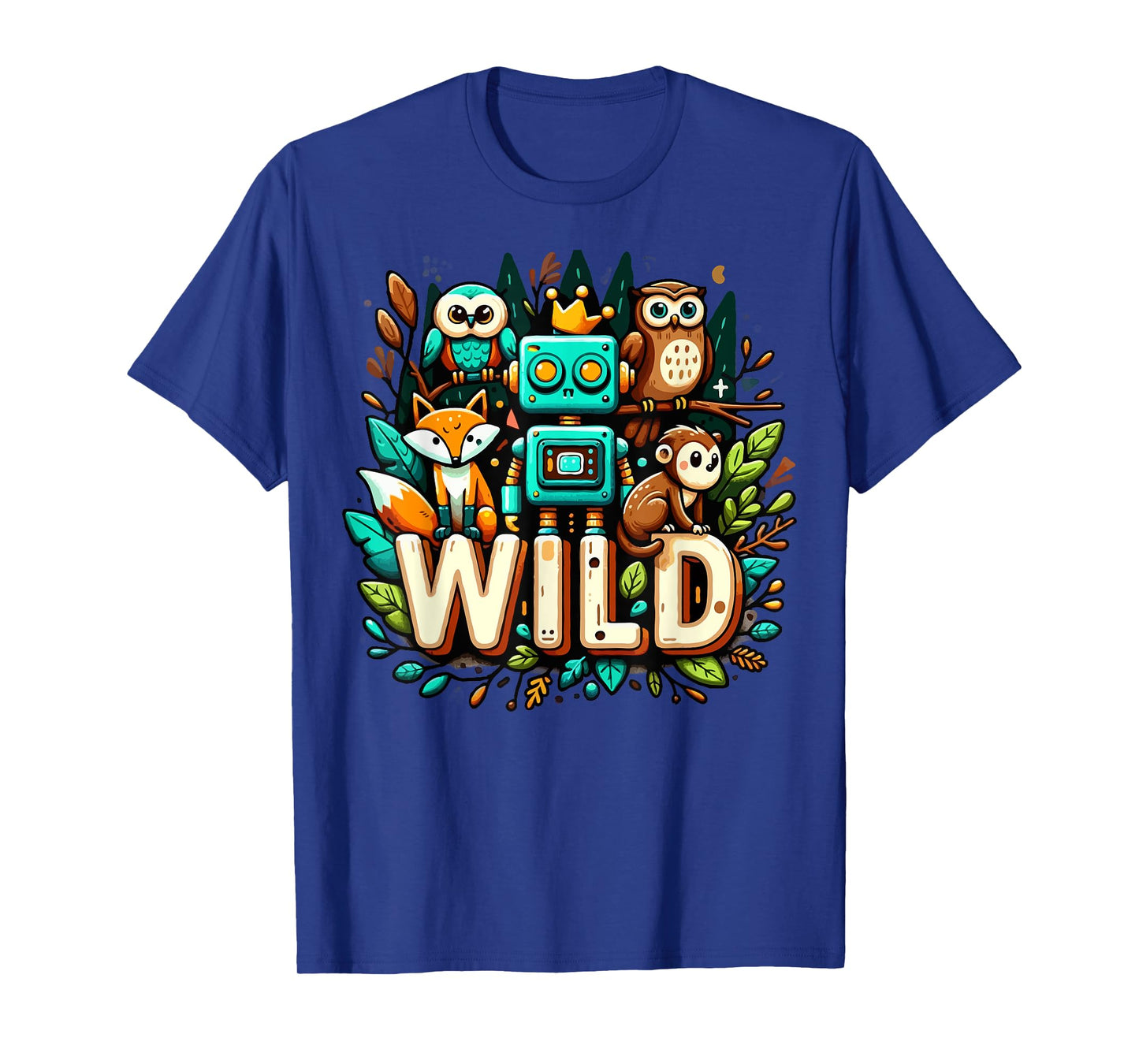 Wild Retro Vintage Machine ROBOT Art Science & Math Boy Kid T-Shirt
