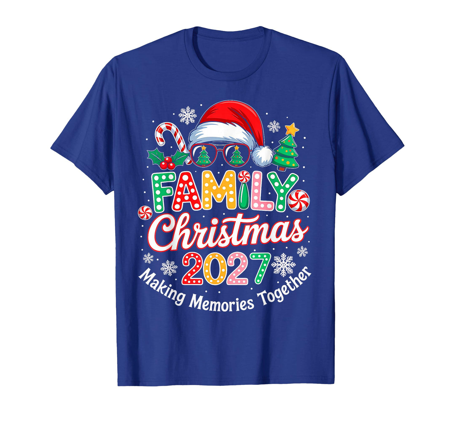 Family Christmas 2027 Christmas Squad Xmas Matching Pajamas T-Shirt