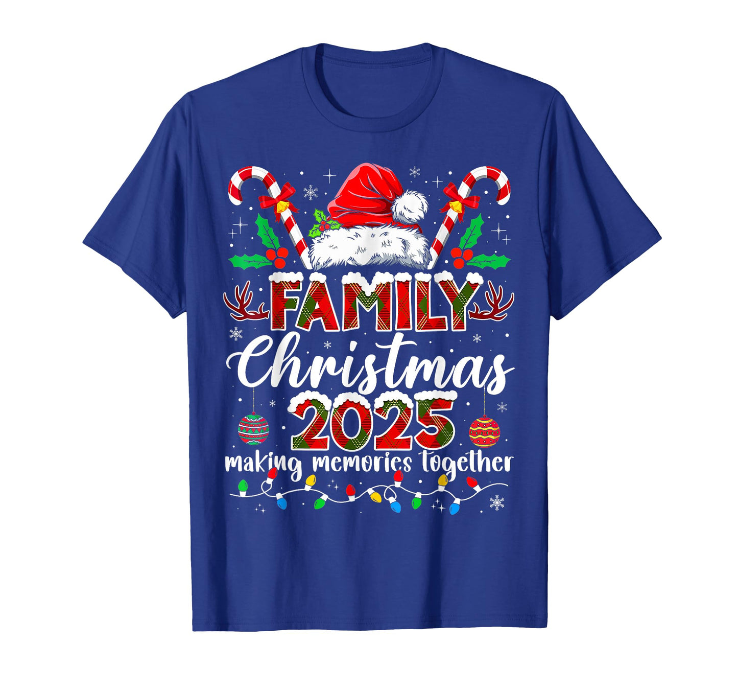 Family Christmas 2025 Matching Tee Xmas Santa Pjs Pajamas T-Shirt