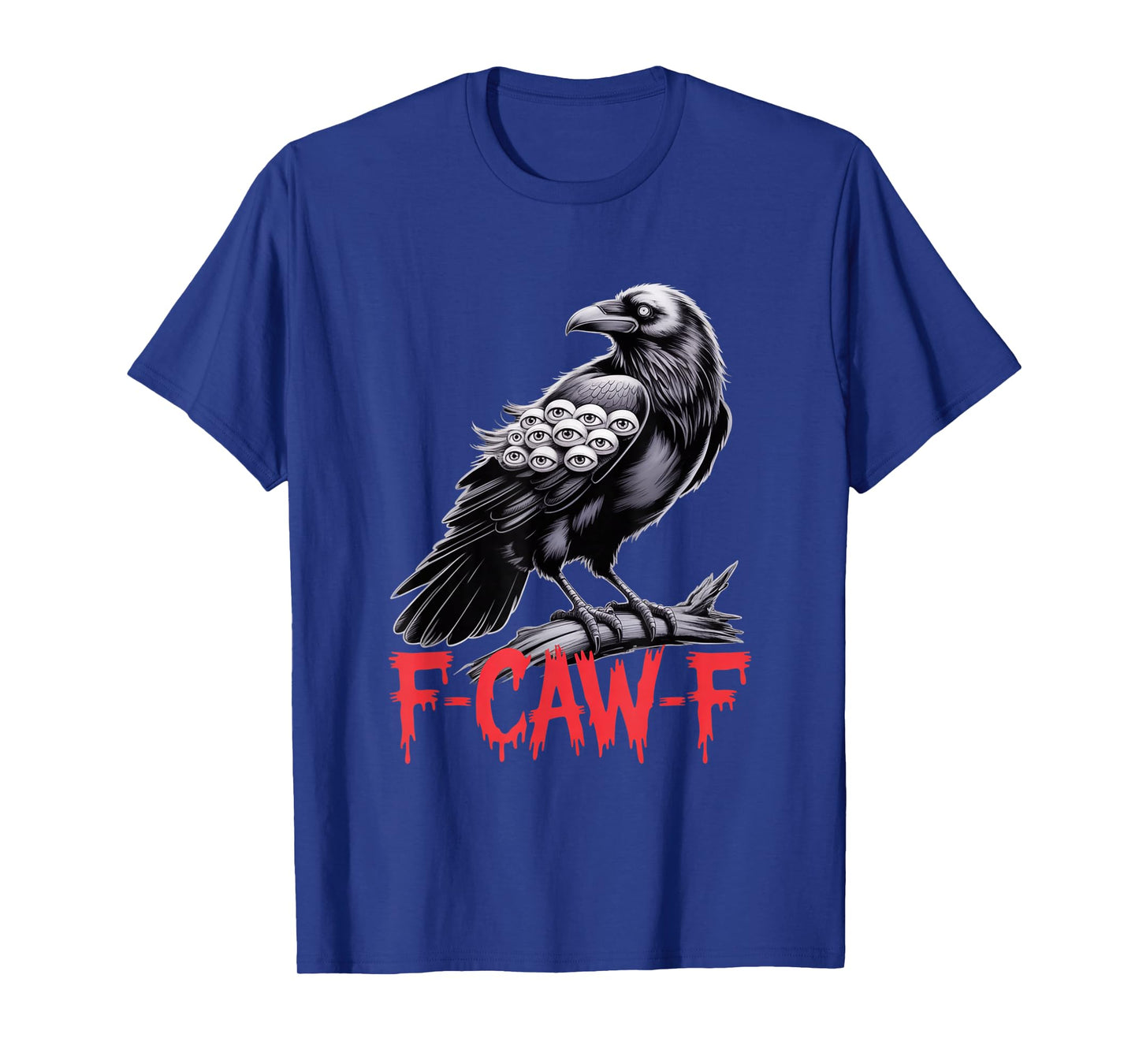 F-Caw-F Crow Funny Gothic Moon Black Bird Halloween T-Shirt