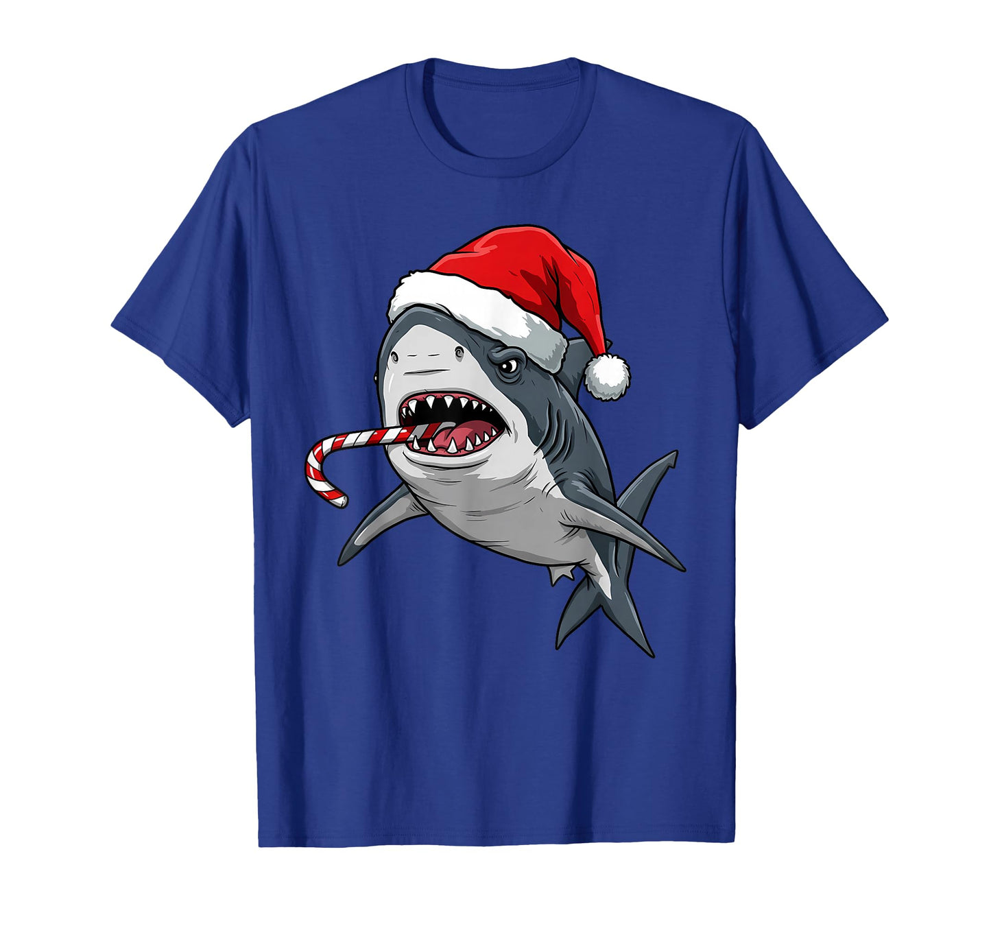 Jawsome Christmas Shark with Santa Hat T-Shirt