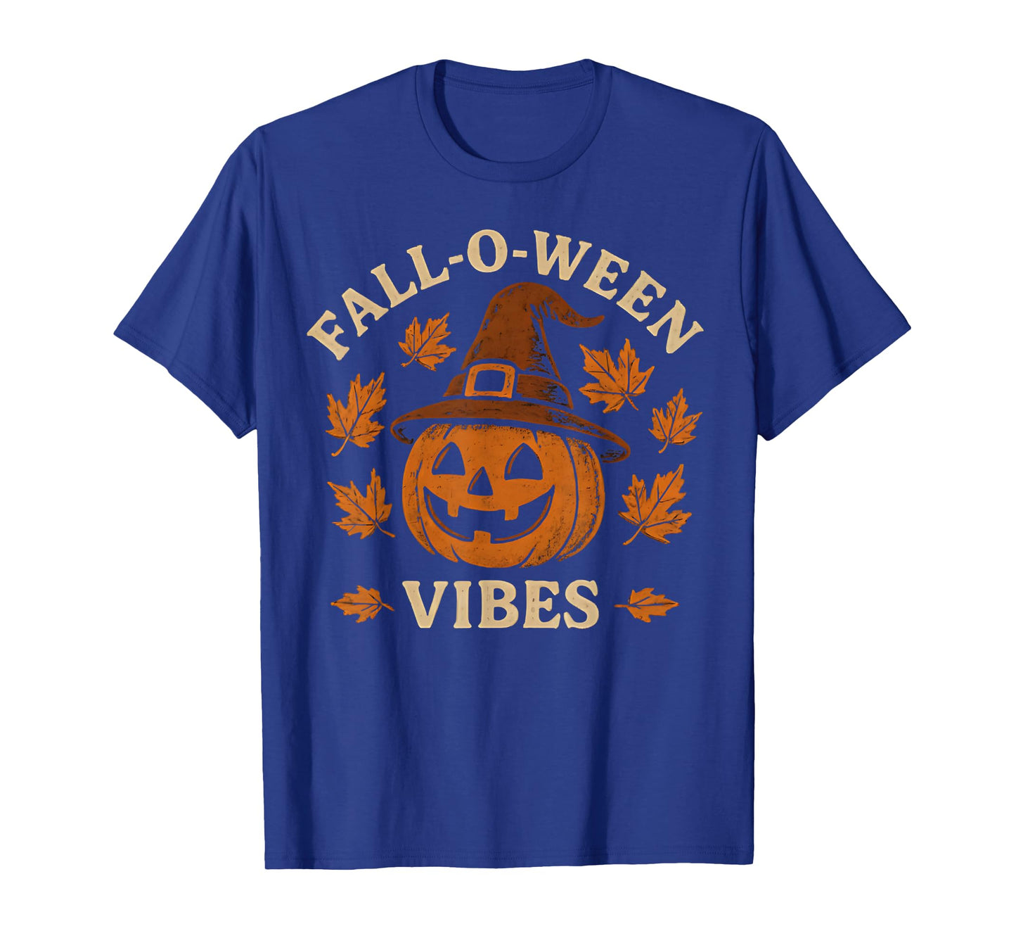 Fall O Ween Vibes Pumpkin Autumn Halloween T-Shirt