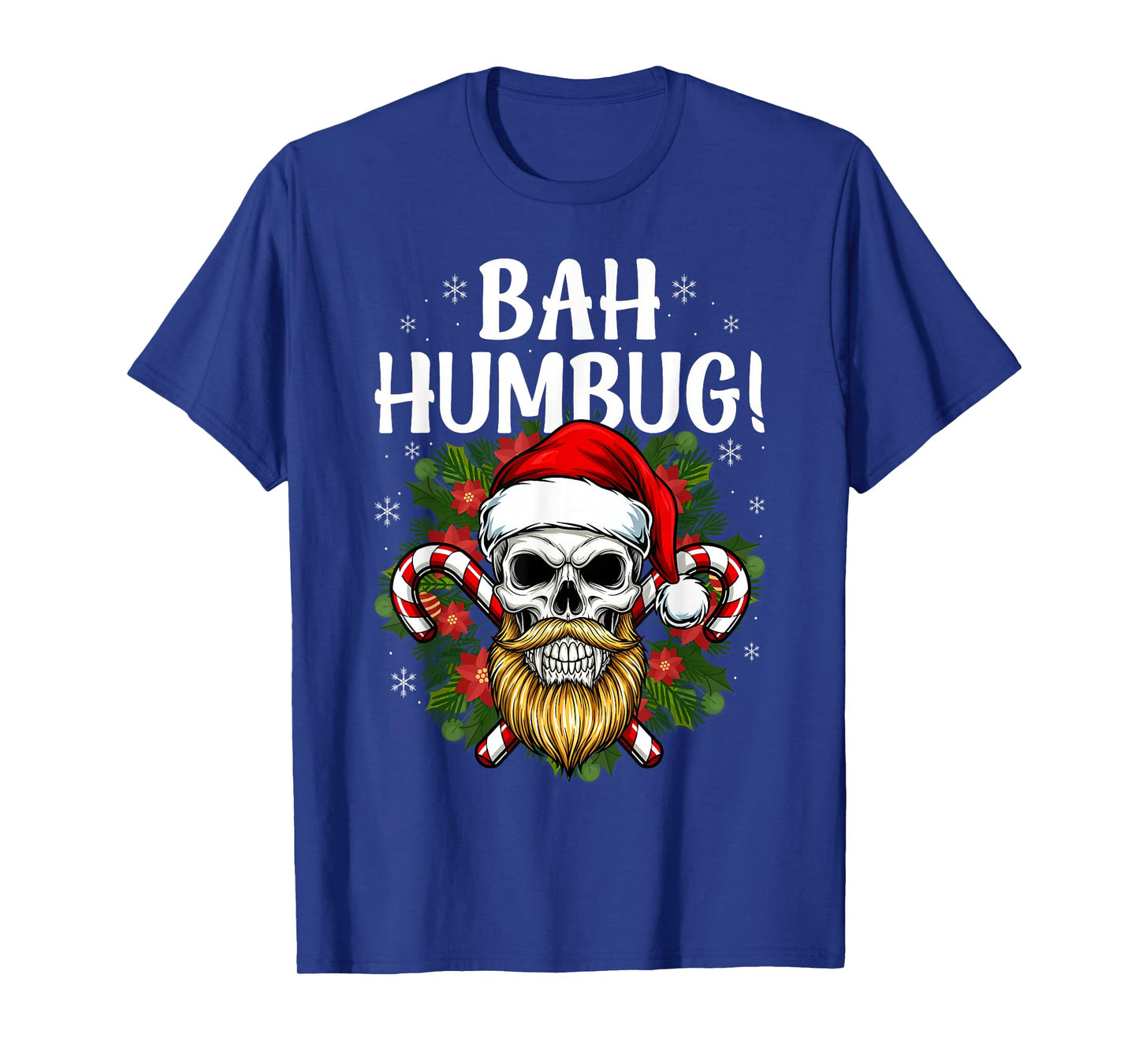 Bah Humbug Skull Hat Santa's Favorite Candy Christmas Pajama T-Shirt