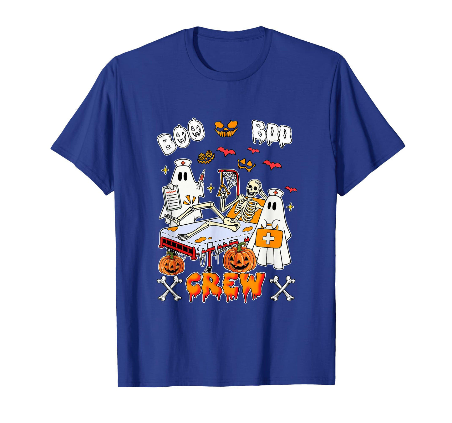 Boo Halloween Crew Group Skeleton Boos As Nurse Doctors T-Shirt