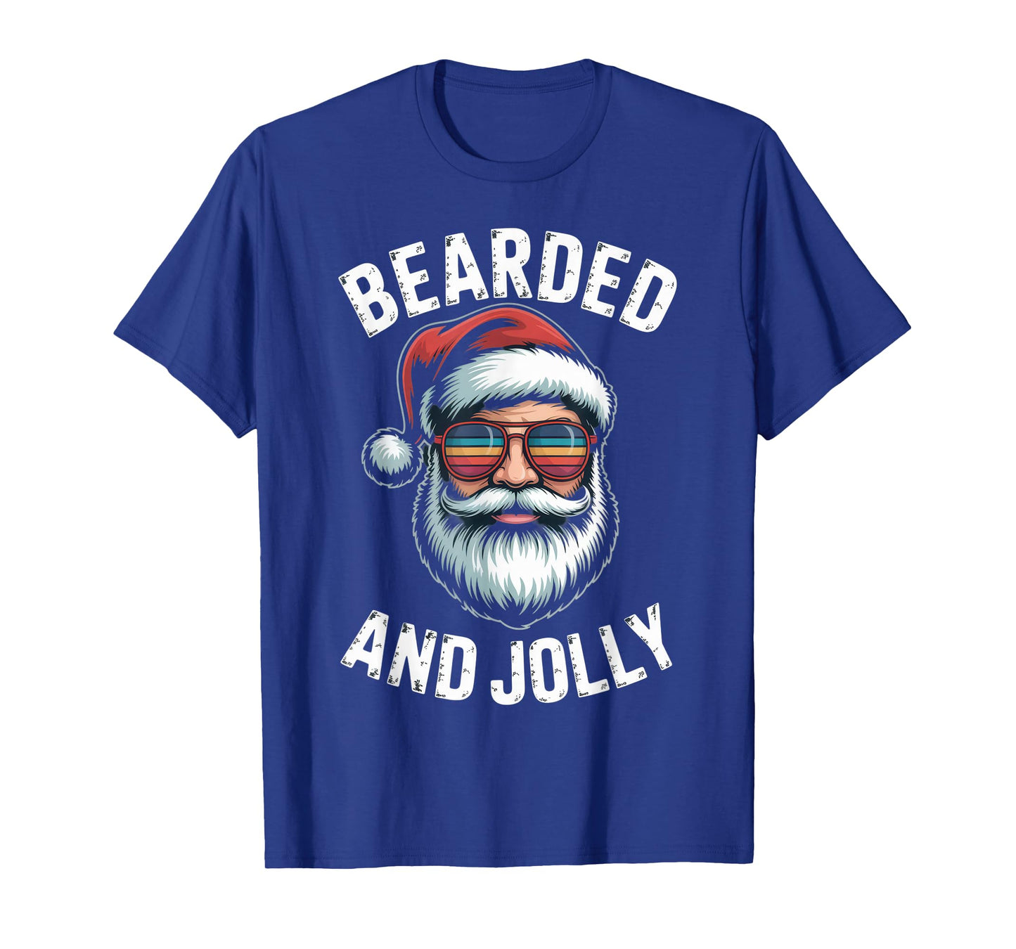 Bearded and Jolly Christmas Humor Santa Vibes T-Shirt
