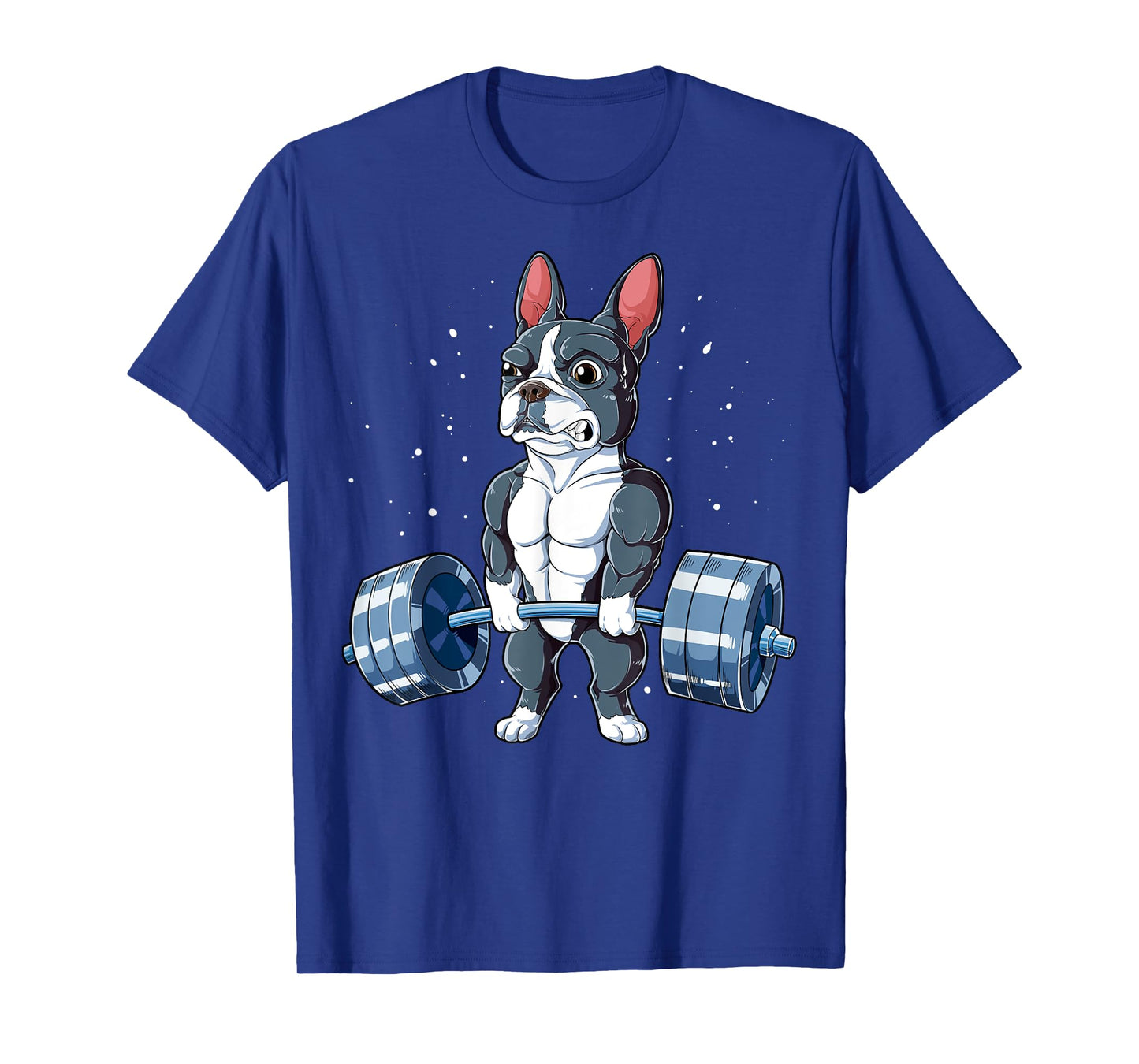 Boston Terrier Weightlifting Funny Deadlift Men Fitness Gym T-Shirt