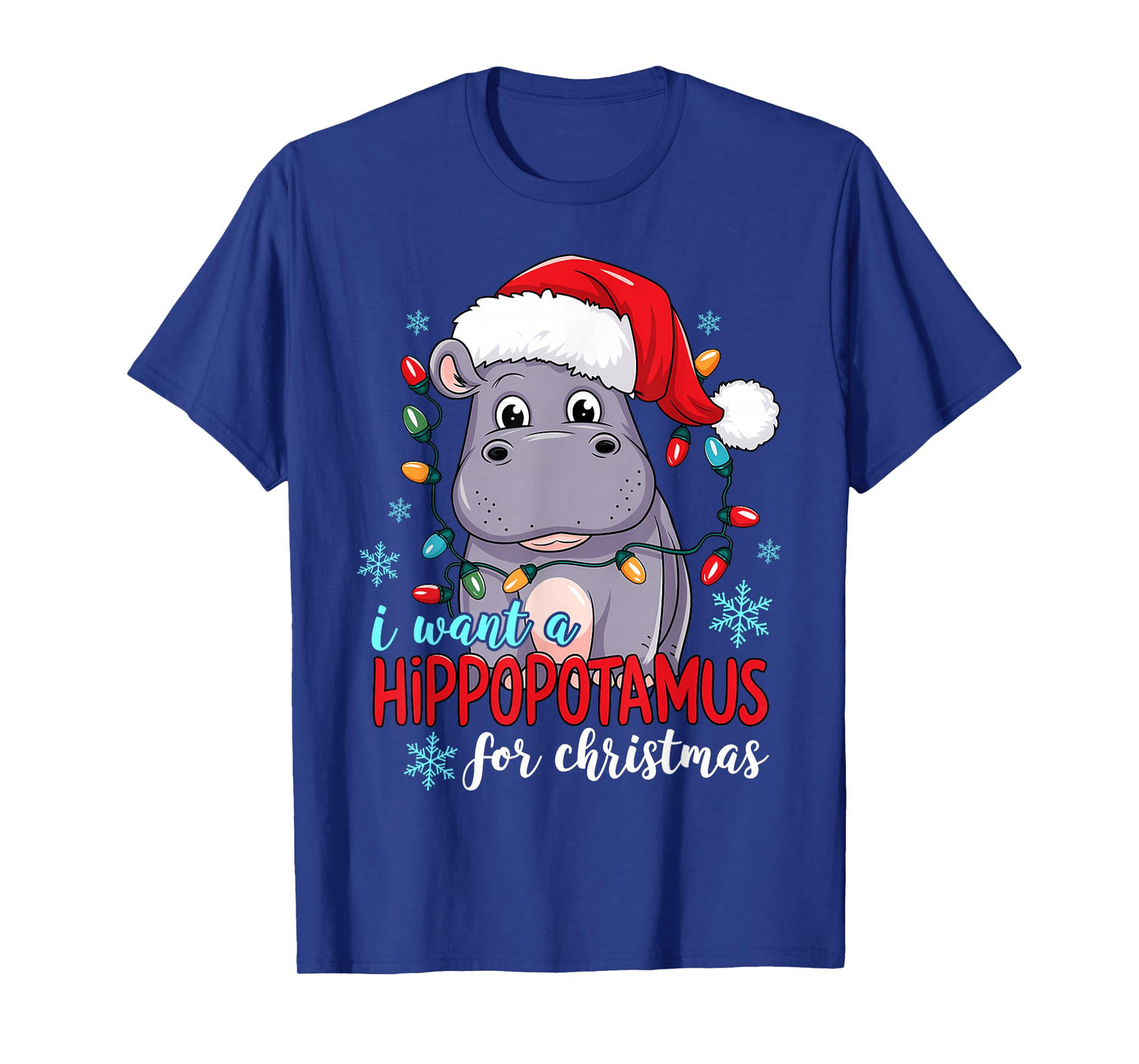 I Want A Hippopotamus For Christmas Cute Christmas Costume T-Shirt