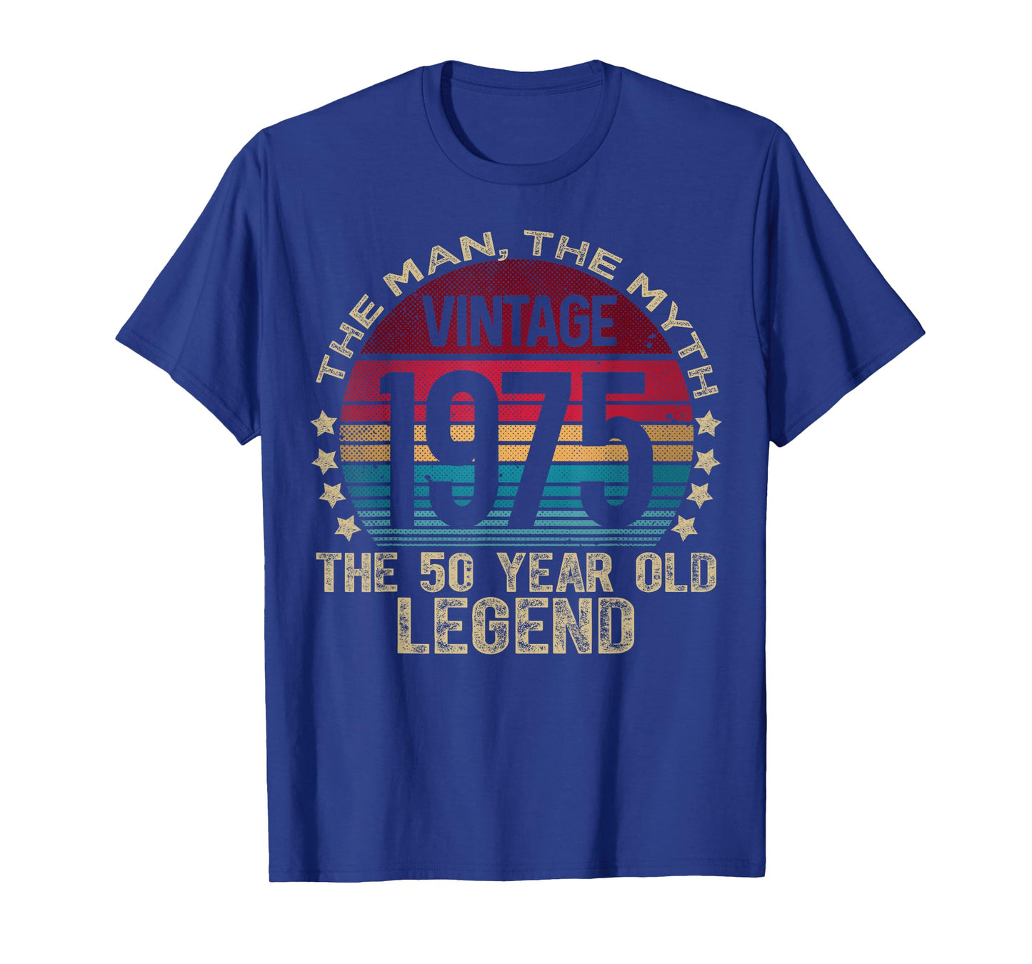 Vintage Legend Birthday Shirts For Men 2025 HH 50 Year Old Gifts Vintage 1975 Limited Edition Unisex-Adult Black T-Shirt Small Short Sleeve Cotton, Polyester 50th Birthday T-Shirt