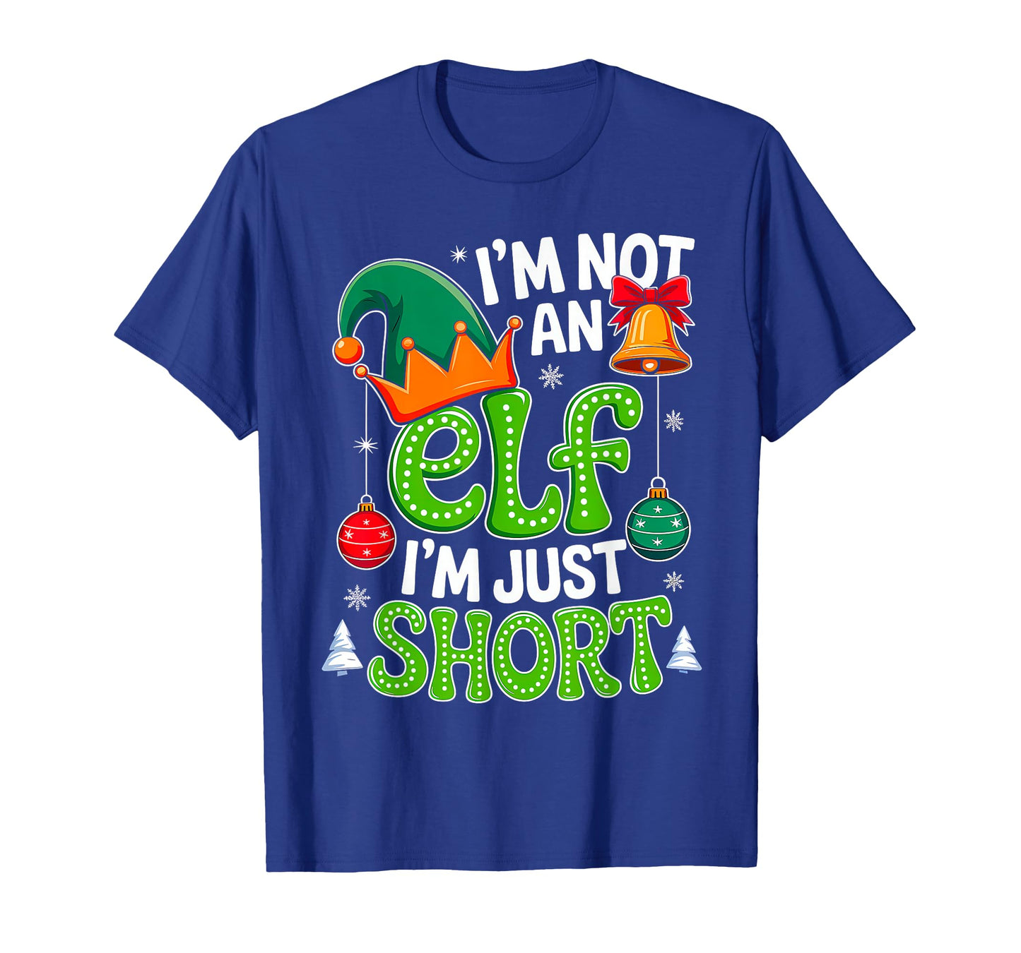 Groovy Christmas Im Not an Elf Just Short Xmas Squad Funny T-Shirt