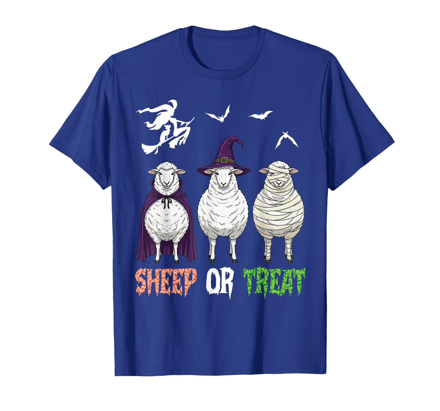 Sheep Or Treat Halloween Witch Ghost Pumpkin Sheeps Costume T-Shirt