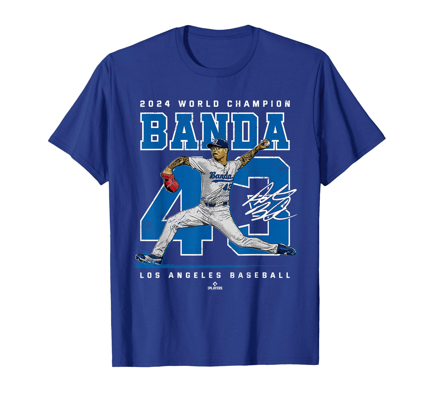Player Number 2024 World Champion Anthony Banda MLBPA T-Shirt