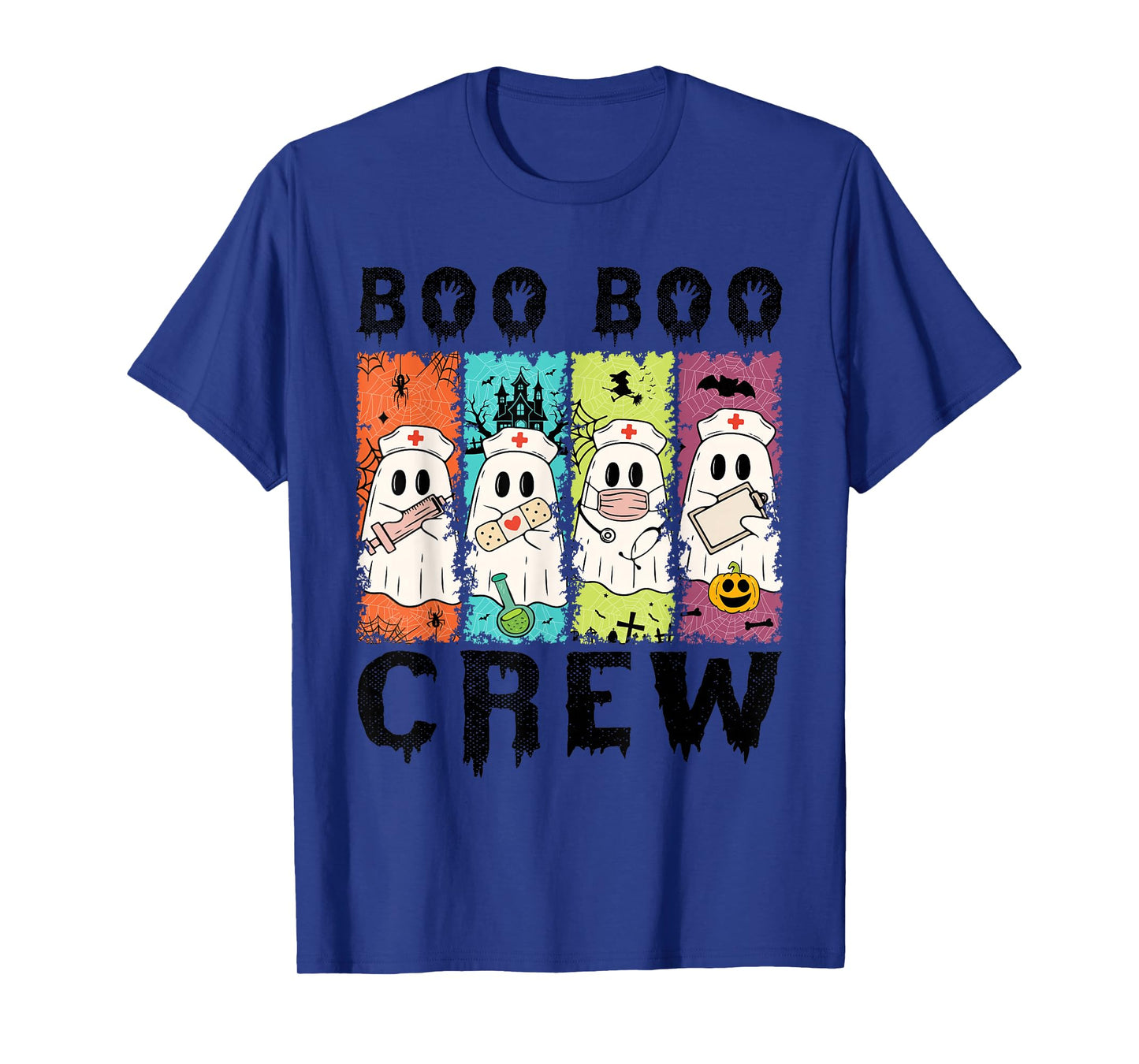 Amazing Spooky Creepy Halloween Nurse Boo Crew T-Shirt
