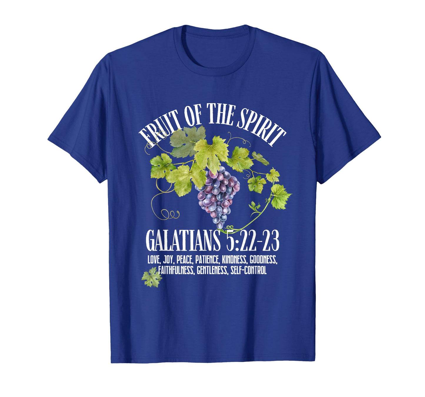 Vintage Grapes Retro Fruit Of The Spirit Bible Christian T-Shirt