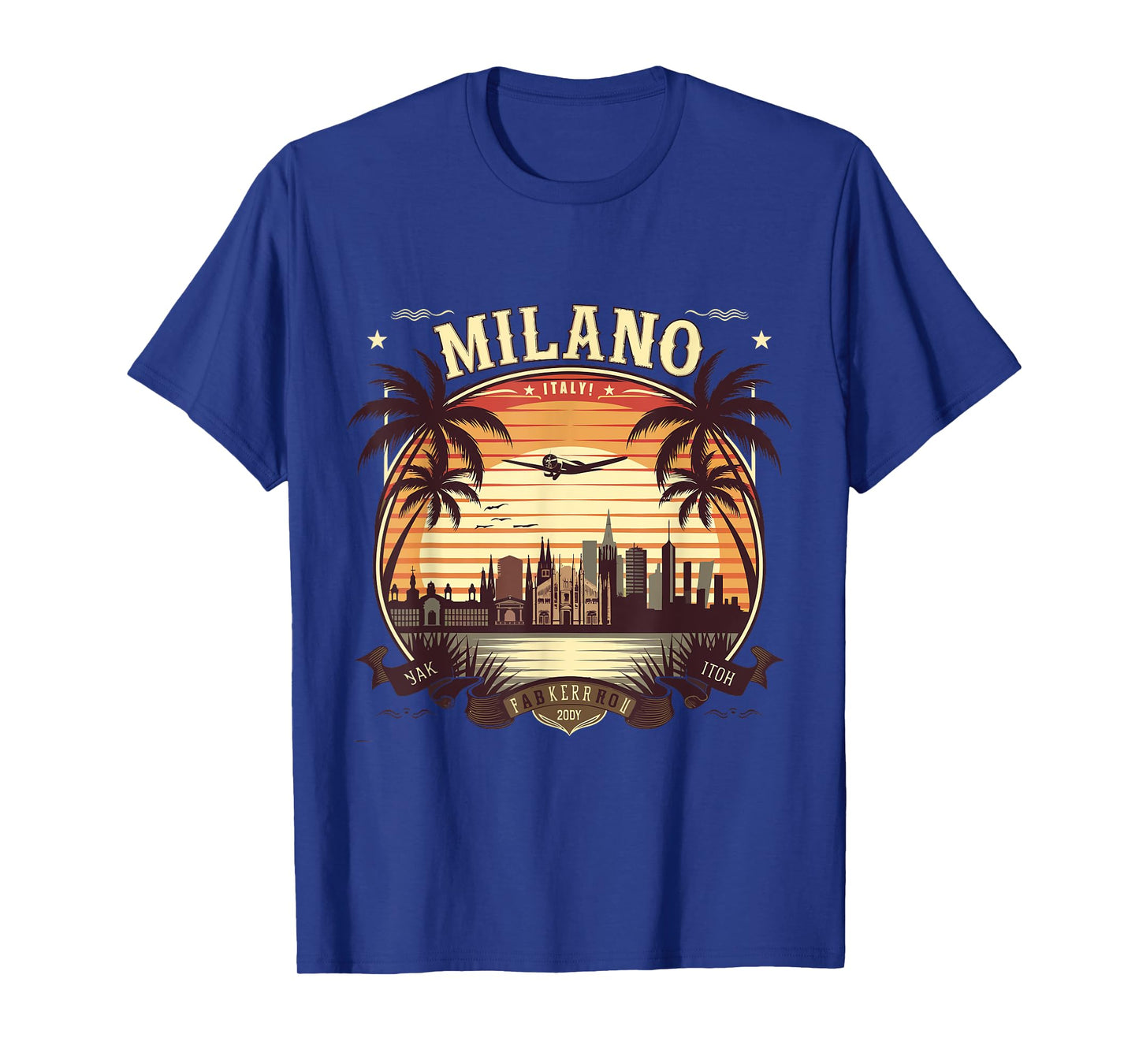 Milano Italia Skyline Vintage Italy Souvenir Aesthetic T-Shirt