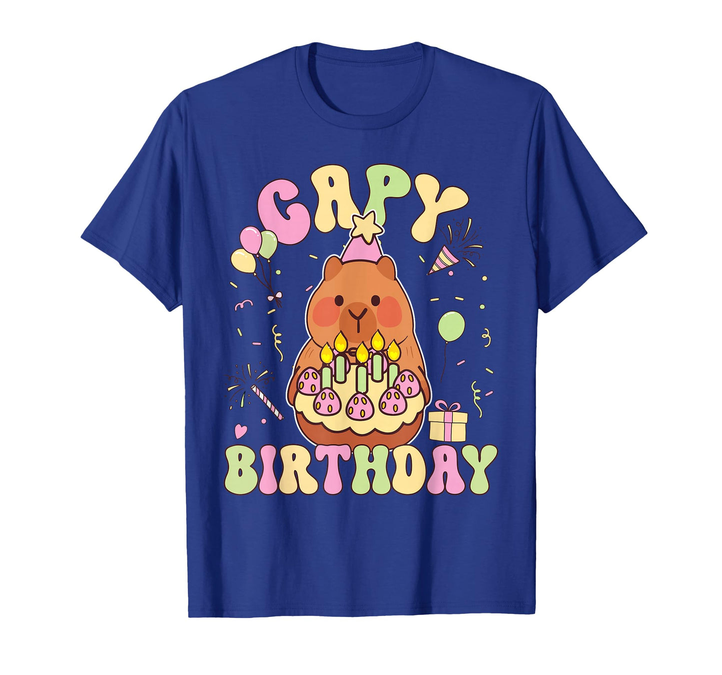 Capy Birthday Funny Capybara Animals Boys Girls Birthday T-Shirt