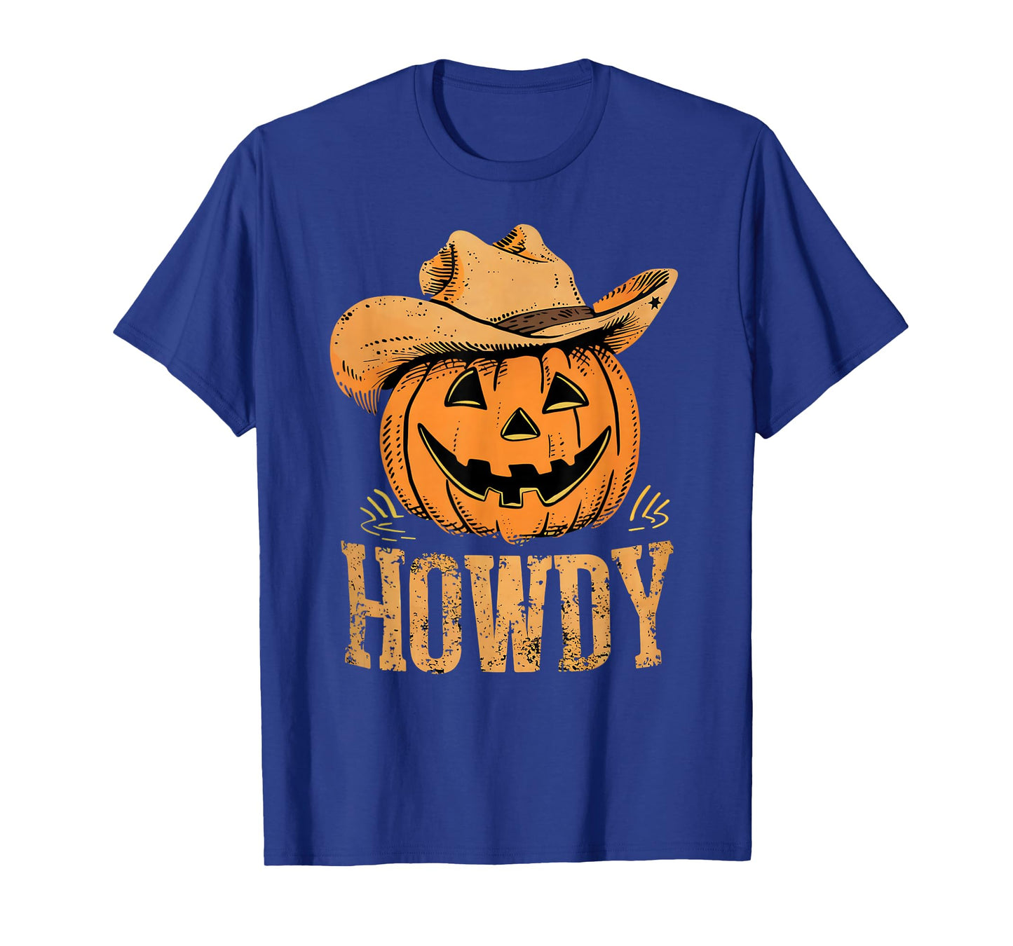 Western Rodeo Festive Cowboy Pumpkin Howdy Halloween T-Shirt
