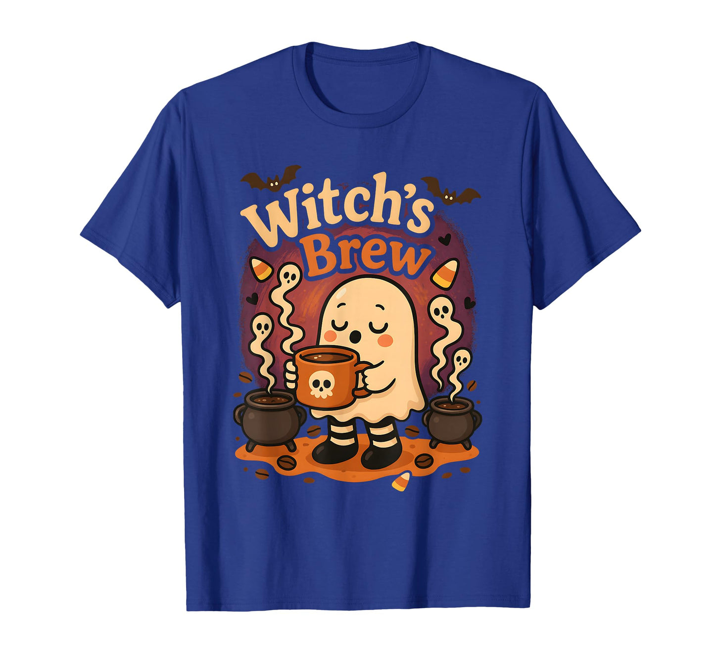 Witchs Brew Ghost Halloween Cute Coffee Fall Outfit T-Shirt