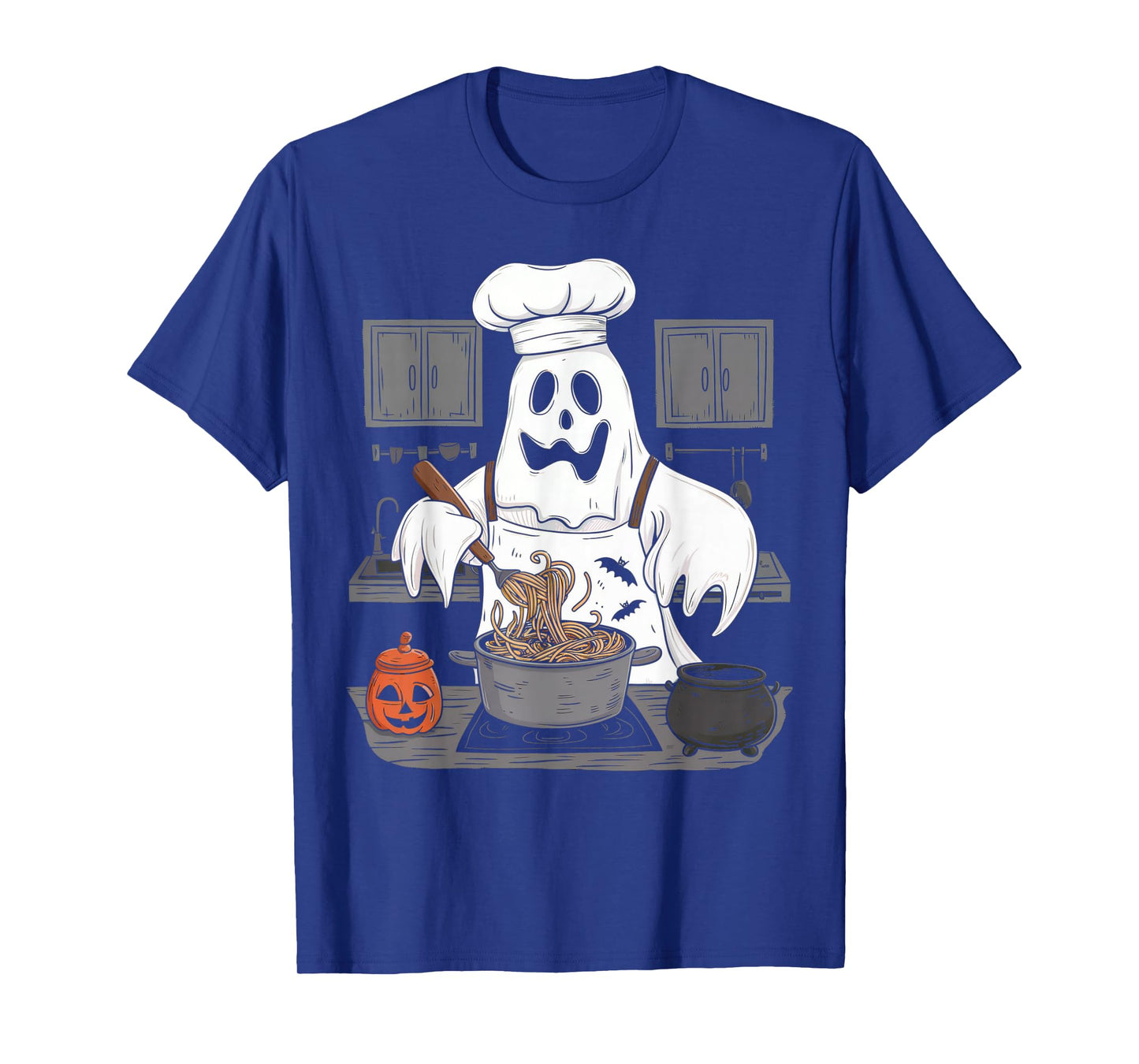 Ghost Cooking Halloween Chef Kitchen Restaurant Staff Crew T-Shirt