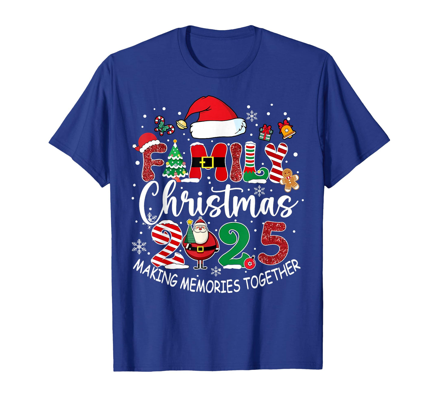 Family Christmas 2025 Matching Outfit Xmas Squad Santa T-Shirt