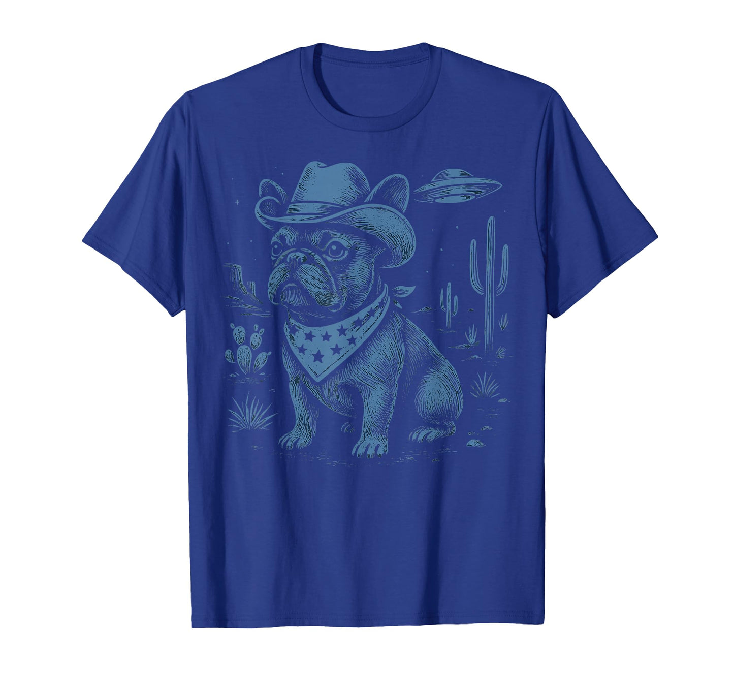 French Bulldog Cowboy UFO T-Shirt