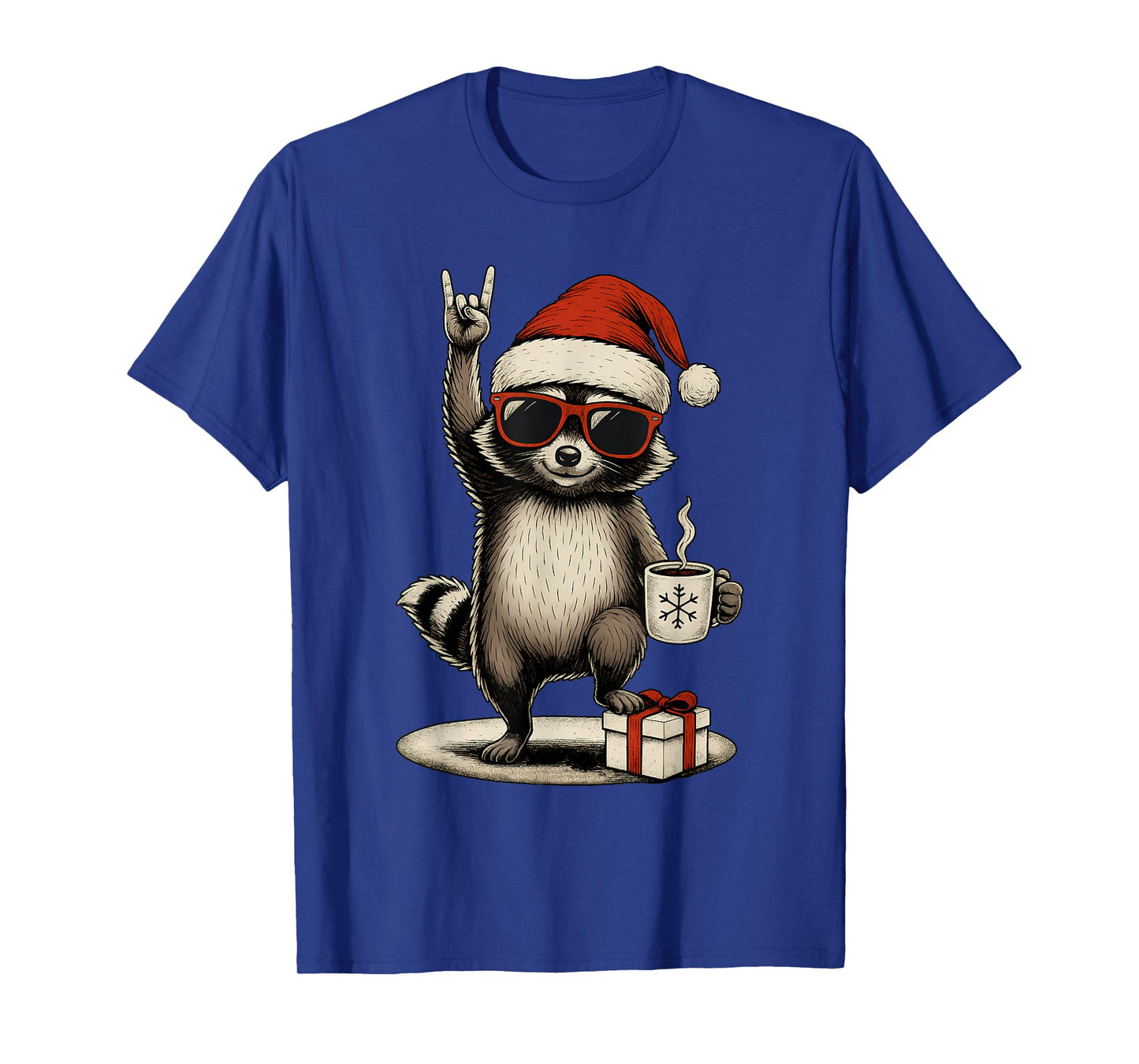 Cute Raccoon Christmas Funny Racoon T-Shirt