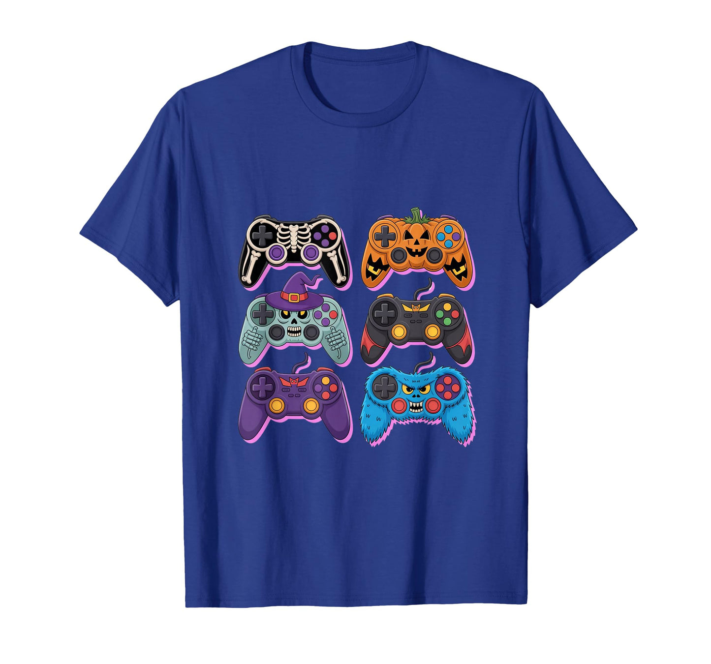 Halloween Skeleton Zombie Gaming Controllers Mummy Boys Kids T-Shirt