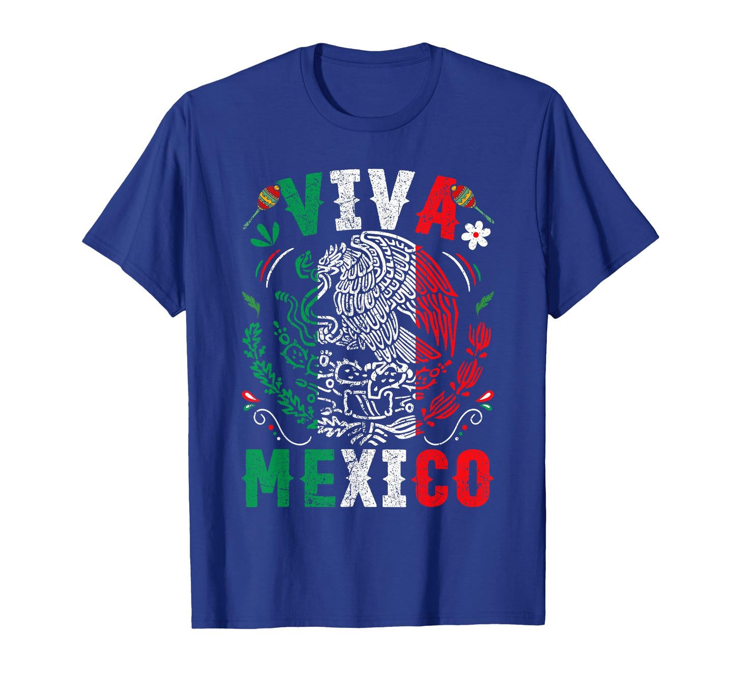Viva Mexico Flag Mexican Independence Day Men Women Kids T-Shirt