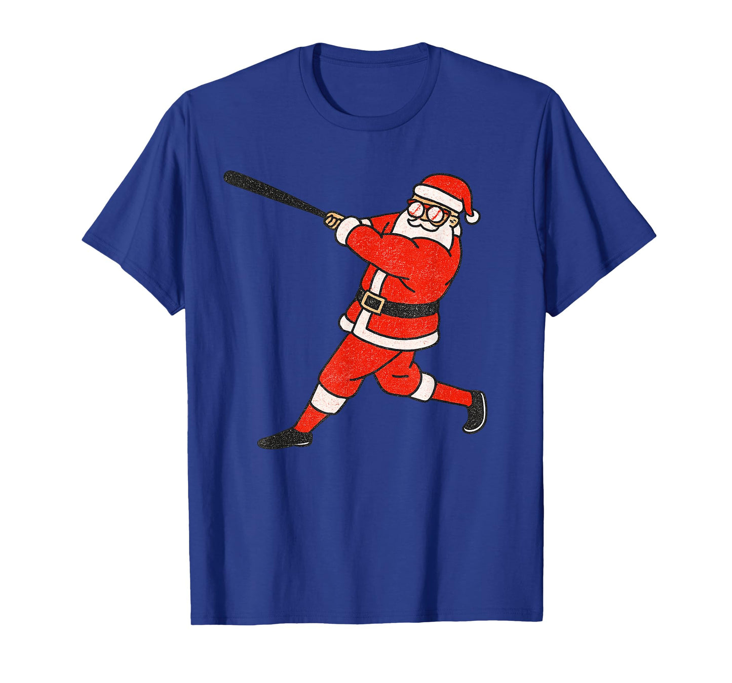 Santa Claus Playing Baseball Xmas Holiday Funny Christmas T-Shirt