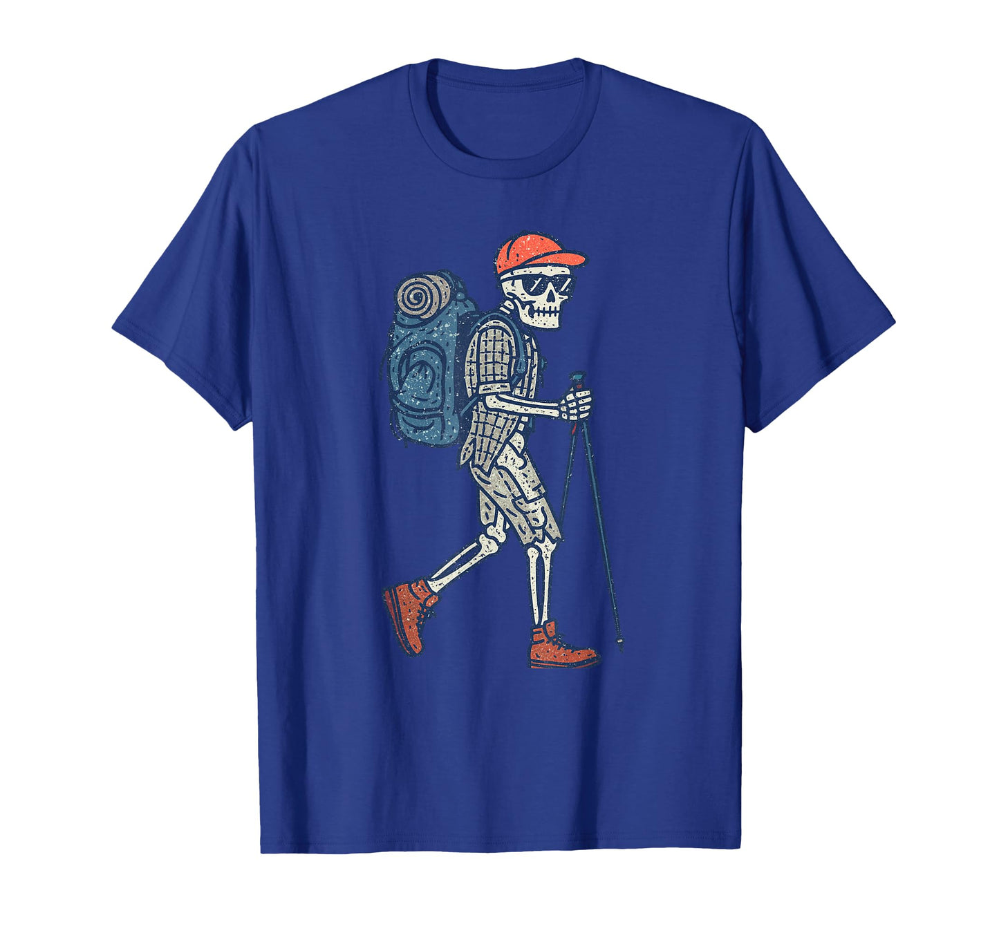 Vintage Halloween Skeleton Hiking Funny Spooky Costume T-Shirt