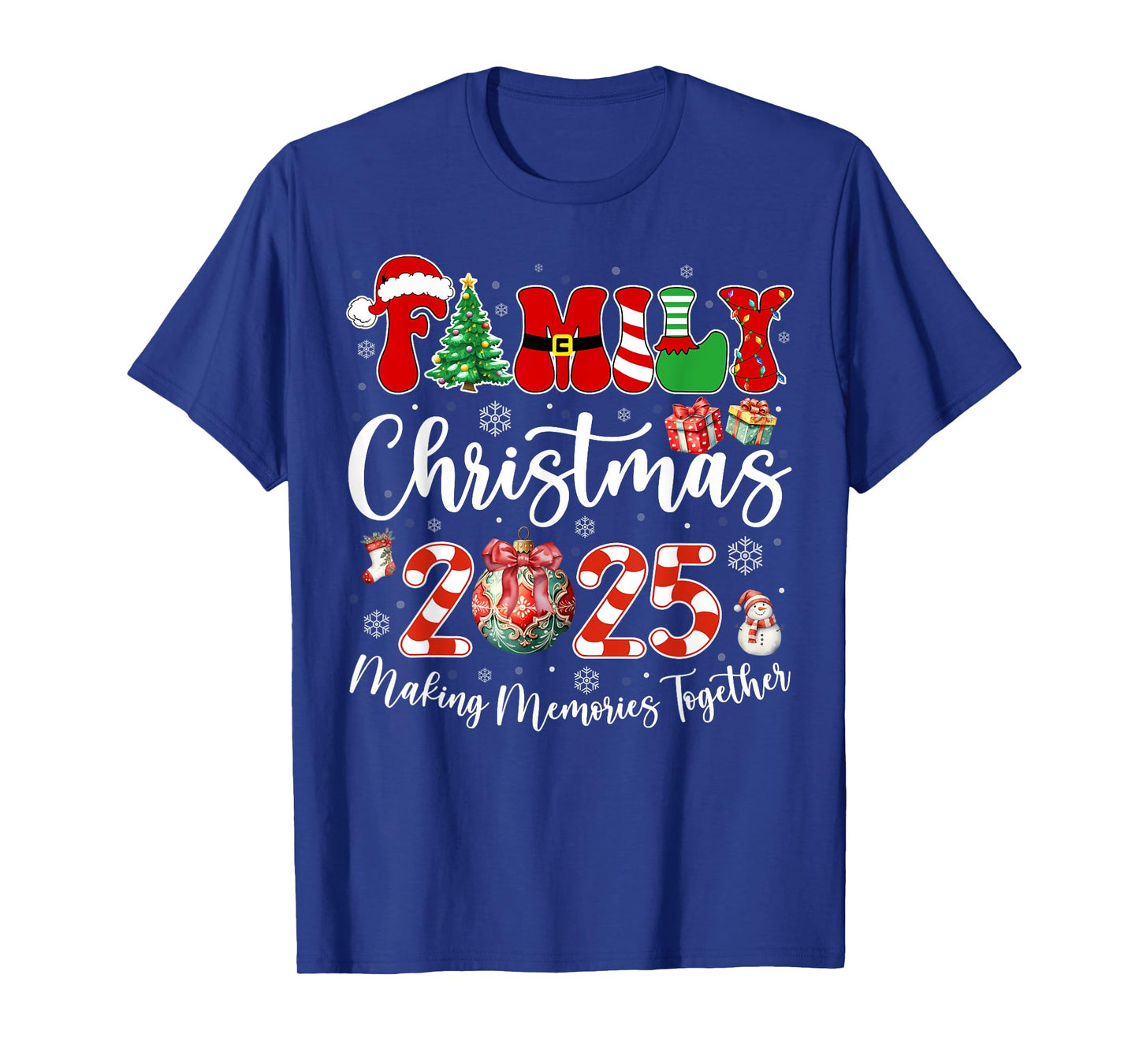 Family Christmas 2025 Santa Elf Squad Matching Group Outfit T-Shirt